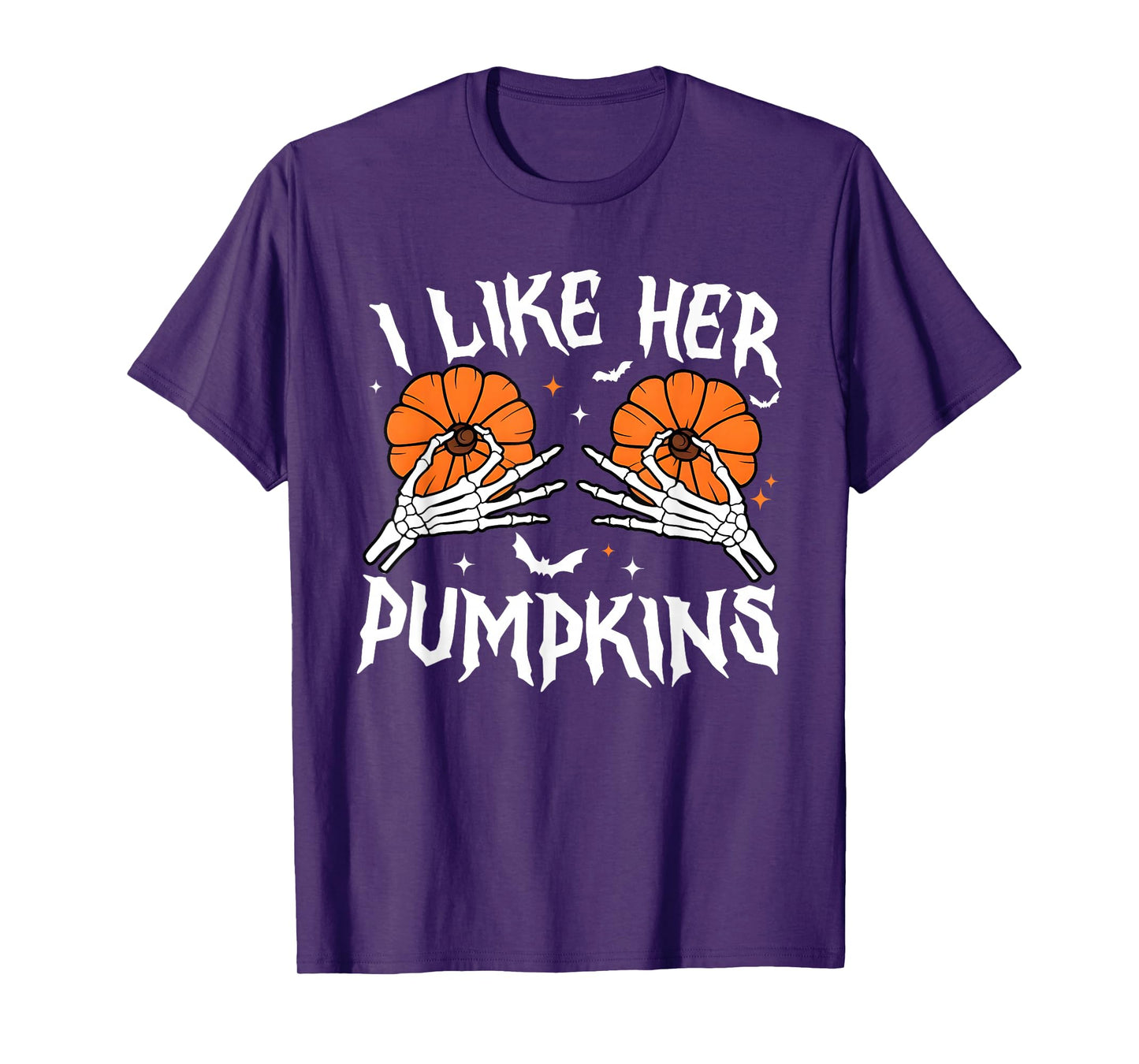 I Like Her Pumpkins I Like His Broomstick Halloween Couple T-Shirt
