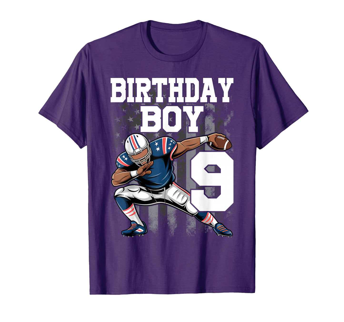 9 Years Old Boy Football Player 9th Football Birthday Boys T-Shirt