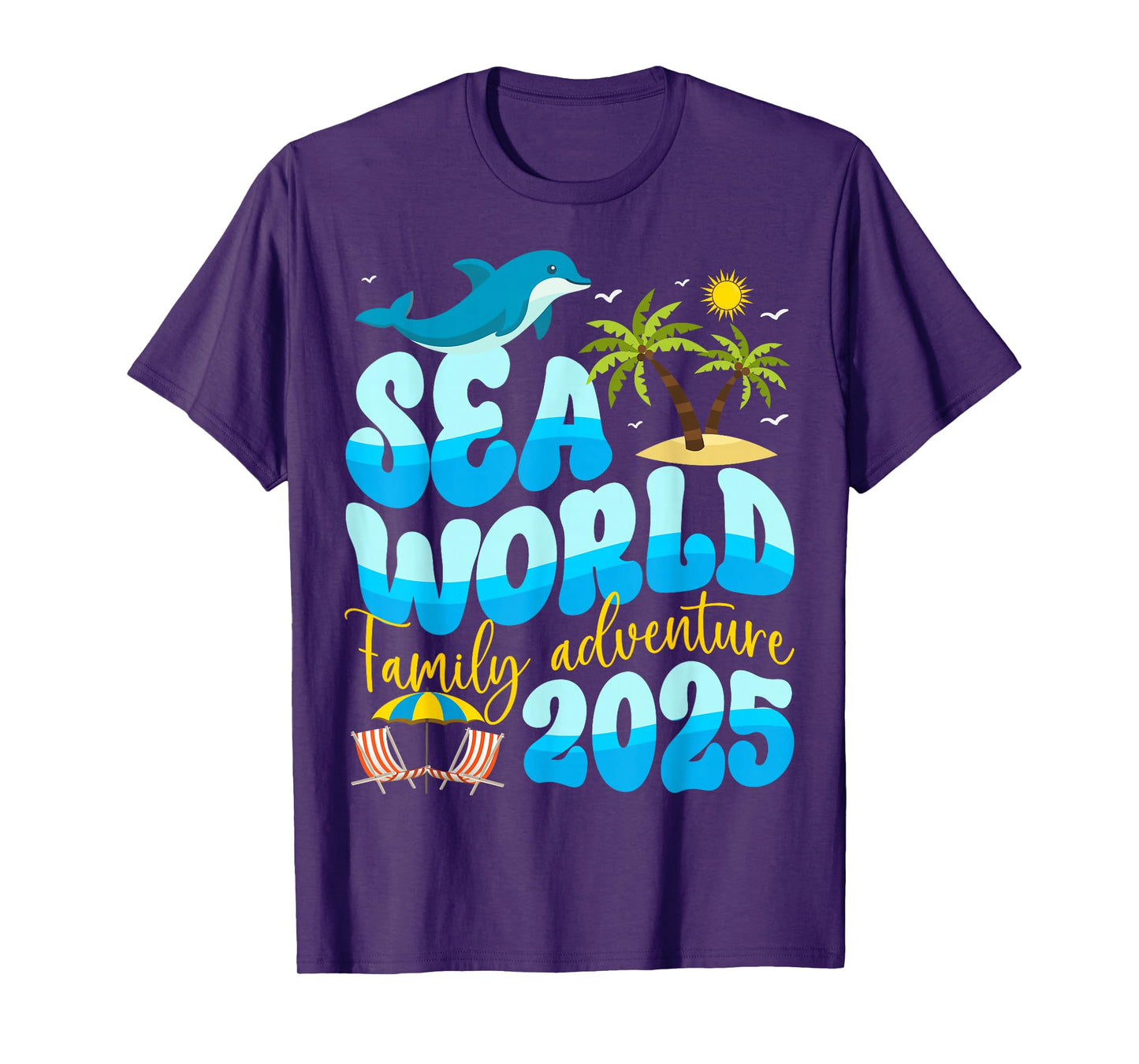 Sea World Dolphin Family Adventure Trip 2025 Spring Break T-Shirt