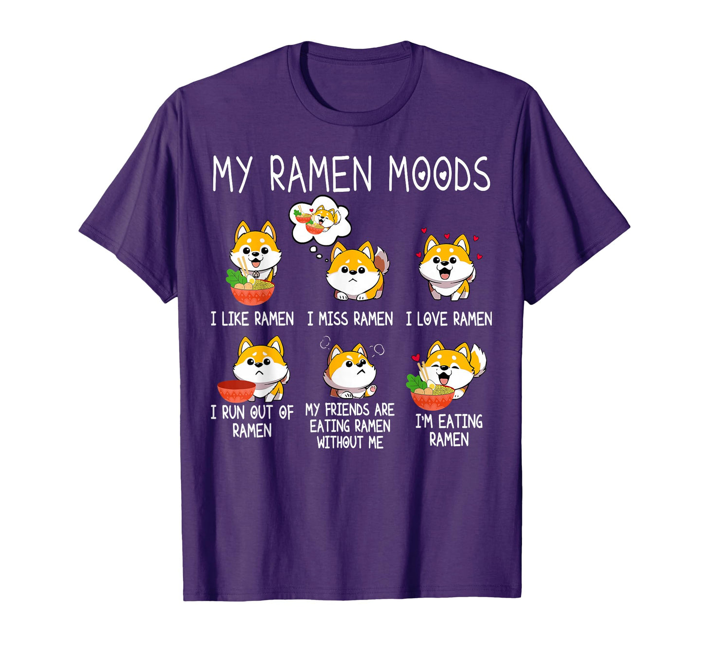Ramen Shiba Inu Dog Lover Japanese Noodles For Men Women Kid T-Shirt