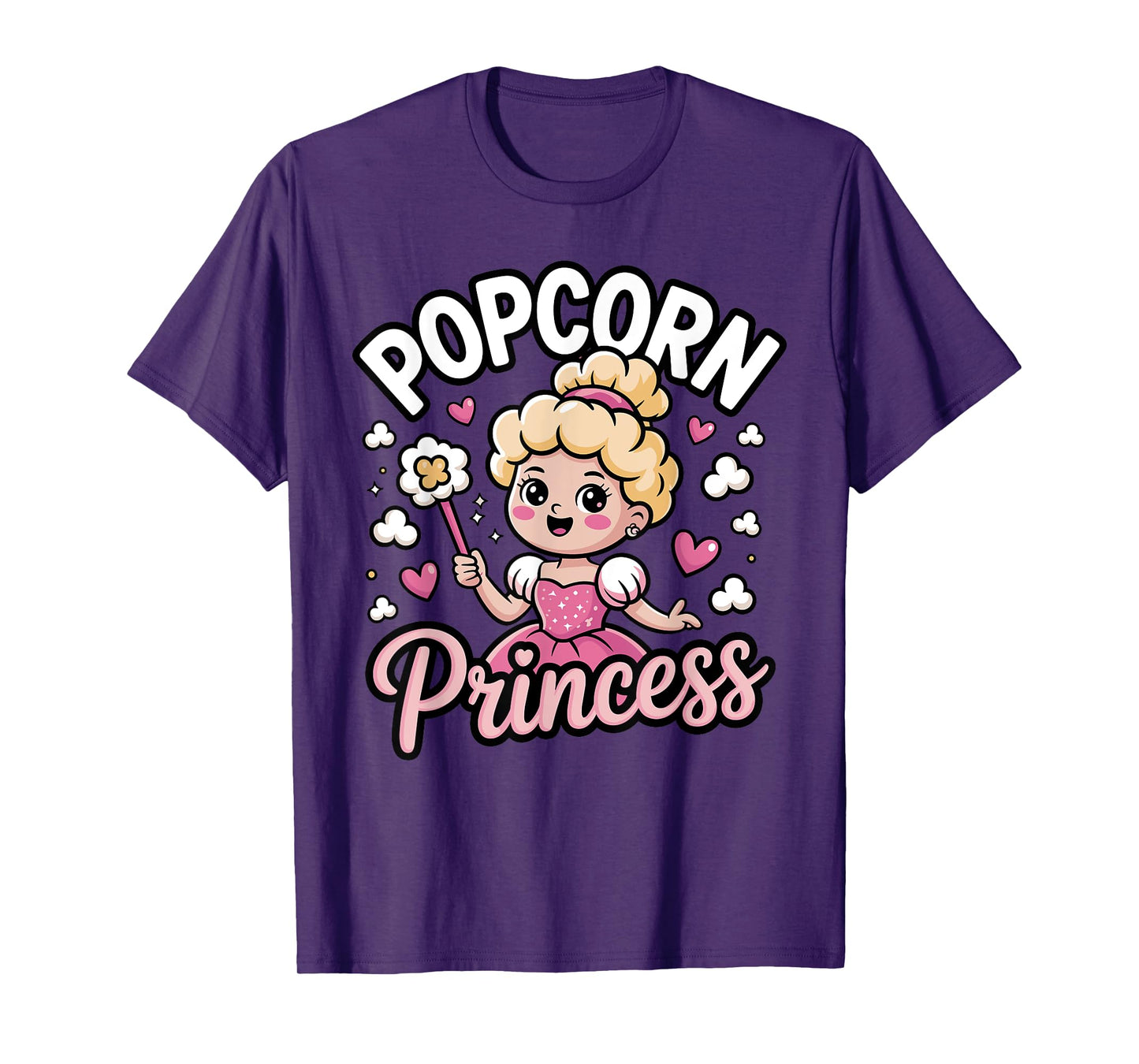 Funny Popcorn Art For Women Girls Kid Pop Corn Popcorn Lover T-Shirt