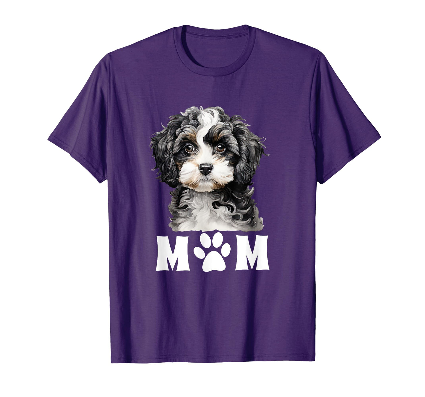 Dog Mom Mum Cute Cavapoo Maltipoo Cavachon Puppy Face Design Men Women T-Shirt