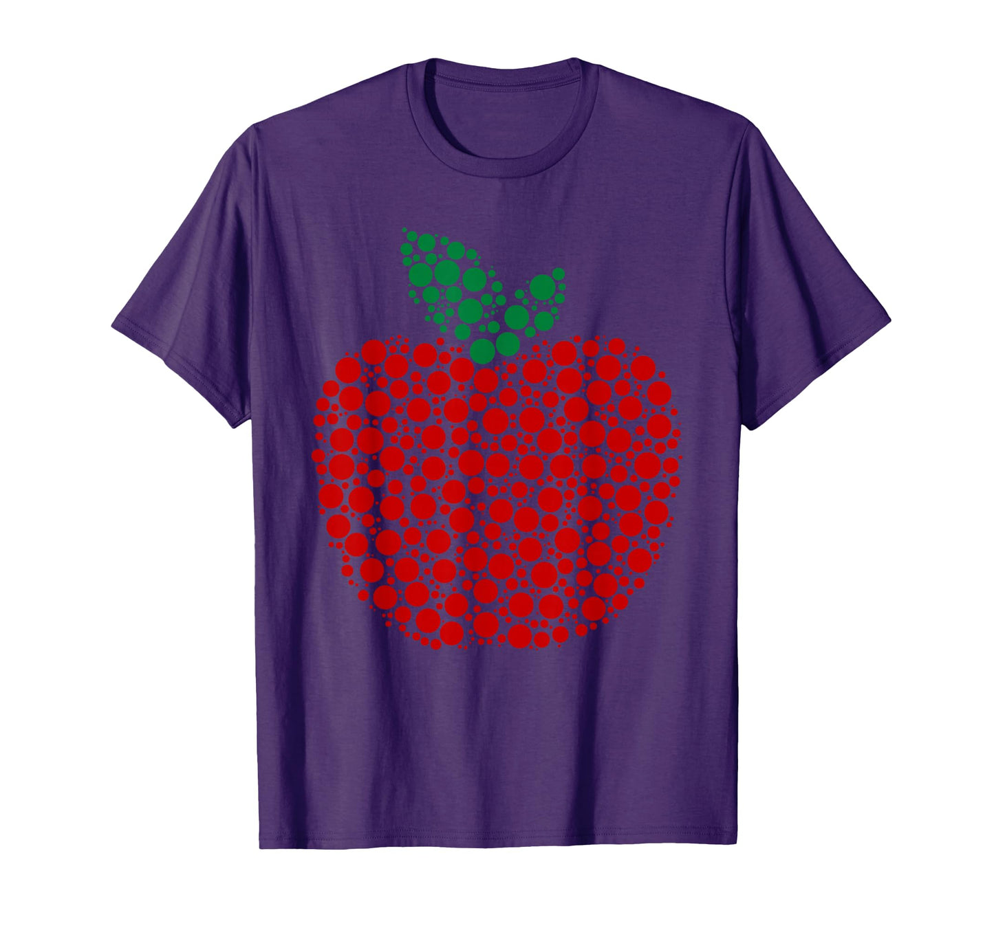 Apple Dot Pattern Art Teacher Appreciation Men Women Humor T-Shirt