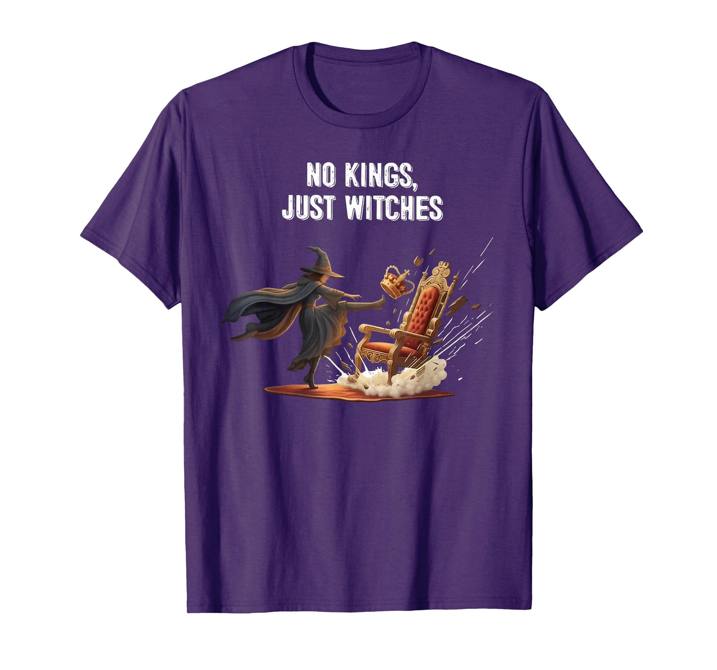 No Kings Just Witches Funny Witchcore Halloween Art T-Shirt