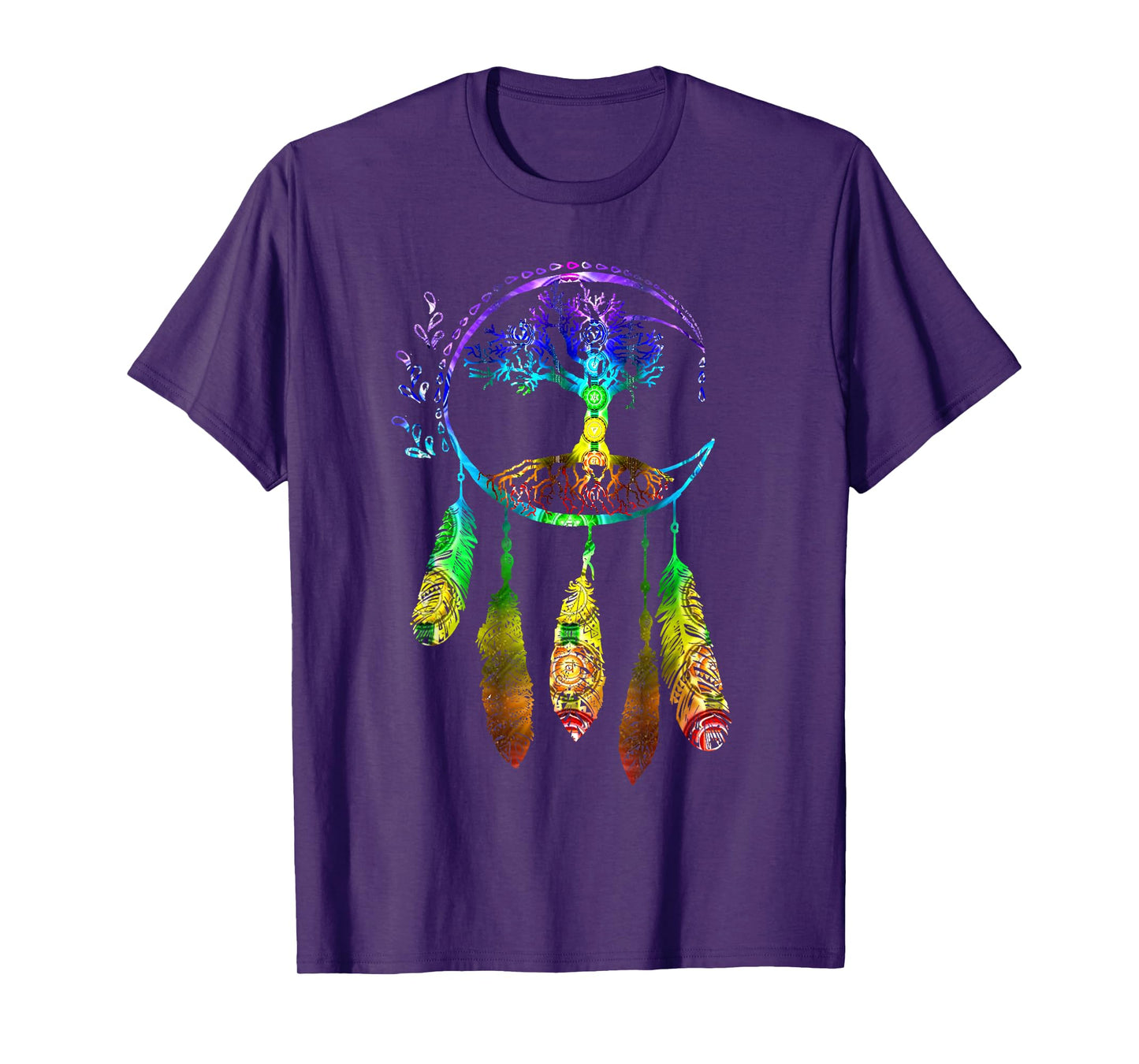 Moon Dream Catcher Feathers Tree of Life Gift T-Shirt