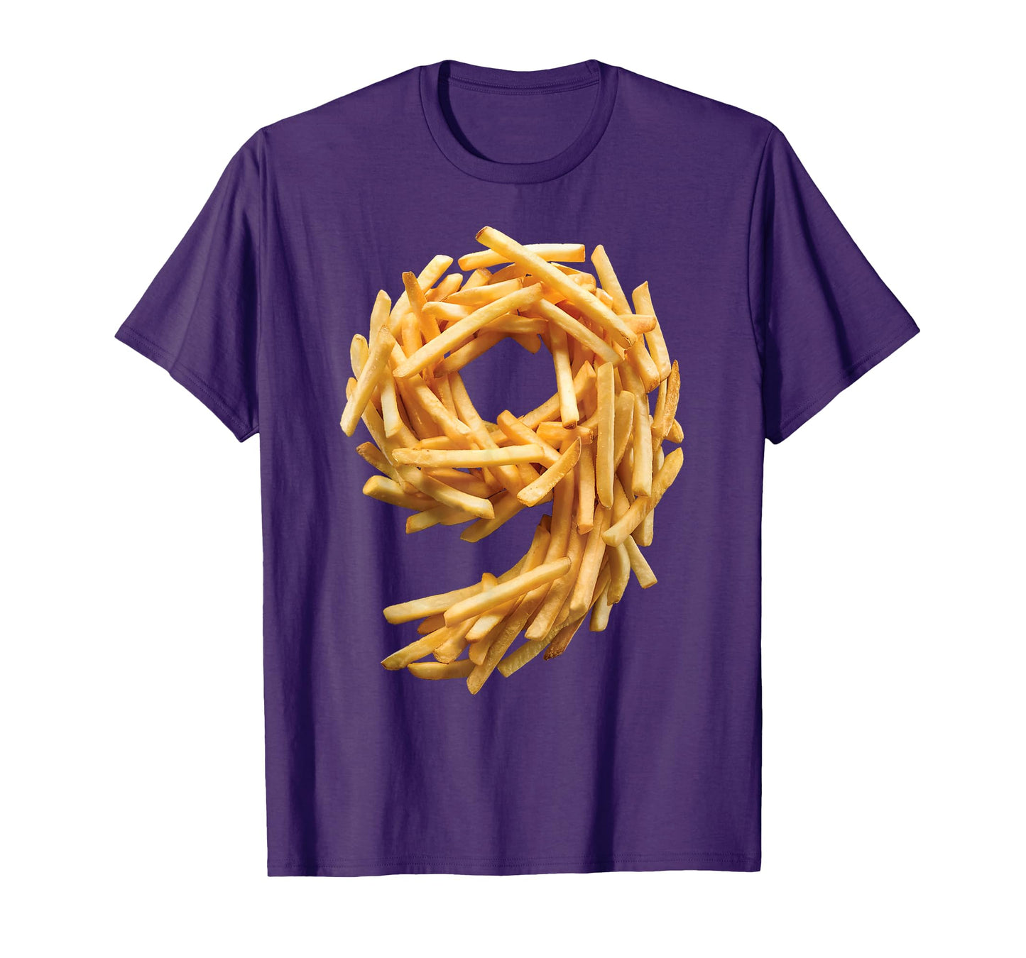 French Fries Number 9 Funny 9th Birthday Nine Burger Food T-Shirt