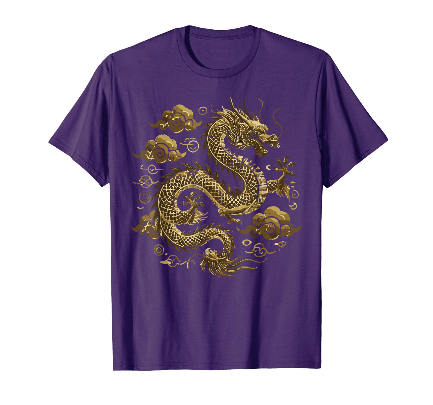 Asian Dragon Clouds Vintage Chinese Japanese Men Women Kids T-Shirt