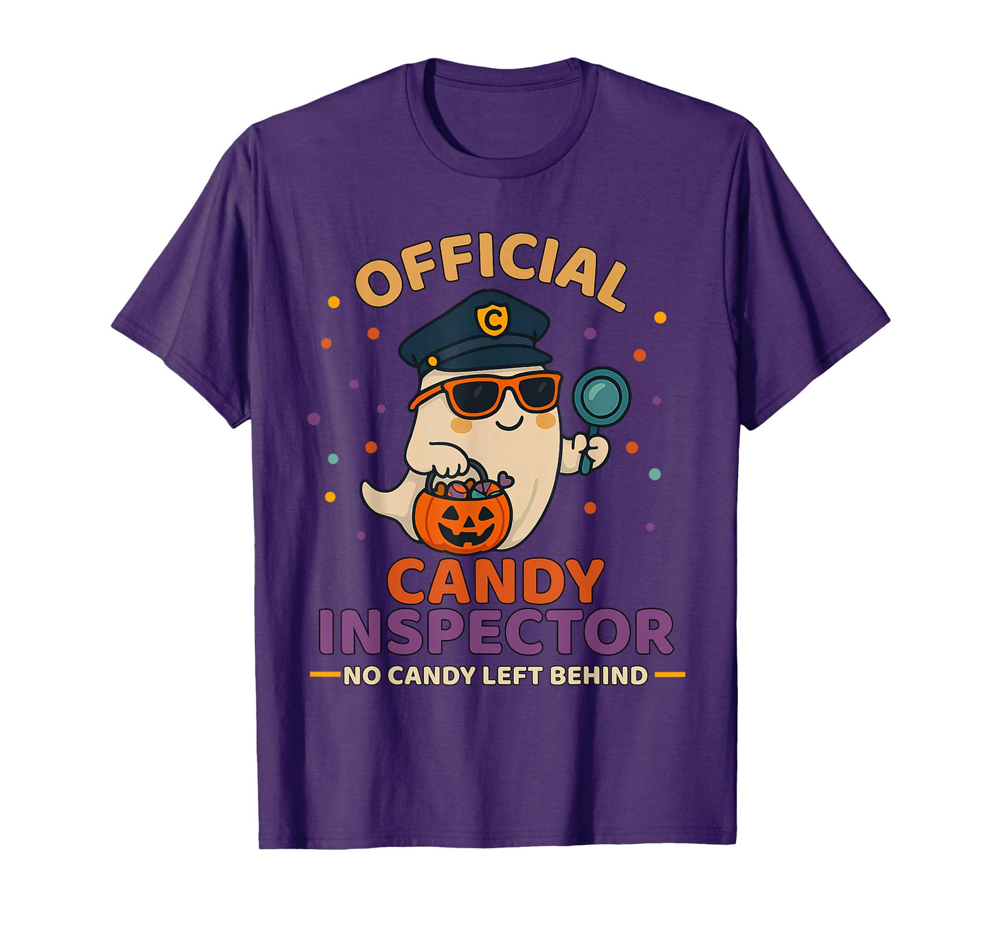 Official Candy Inspector Halloween Crew Costume T-Shirt