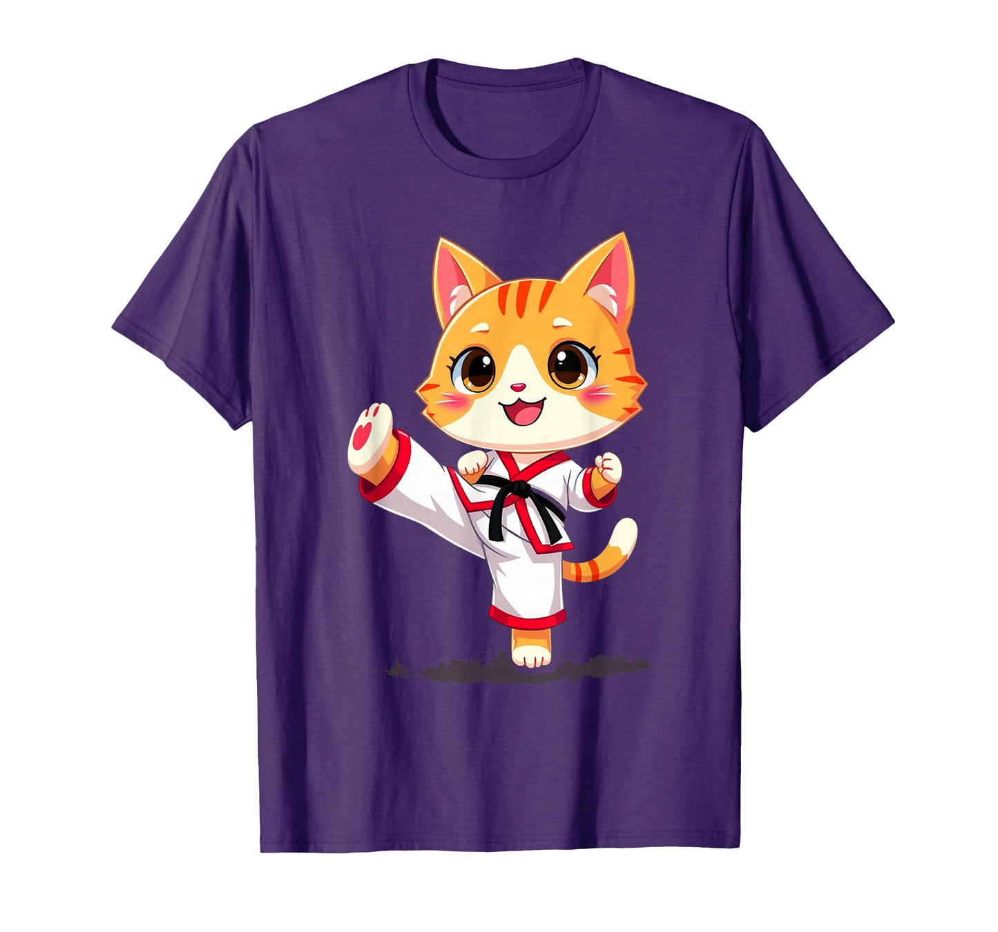 Karate Taekwondo Cat Jiu Jitsu Martial Arts Humor Girl Women T-Shirt