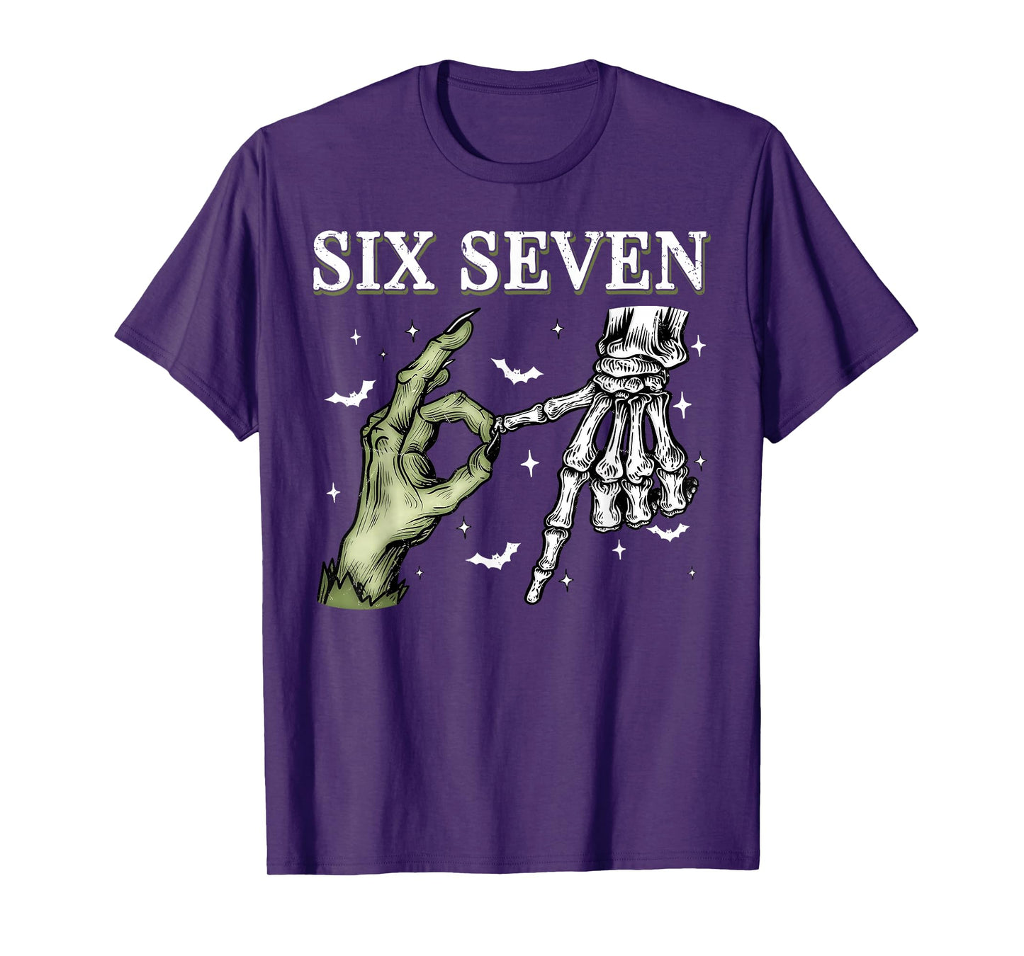 Haunted by 67 – Funny Skeleton Hands Halloween Costume T-Shirt