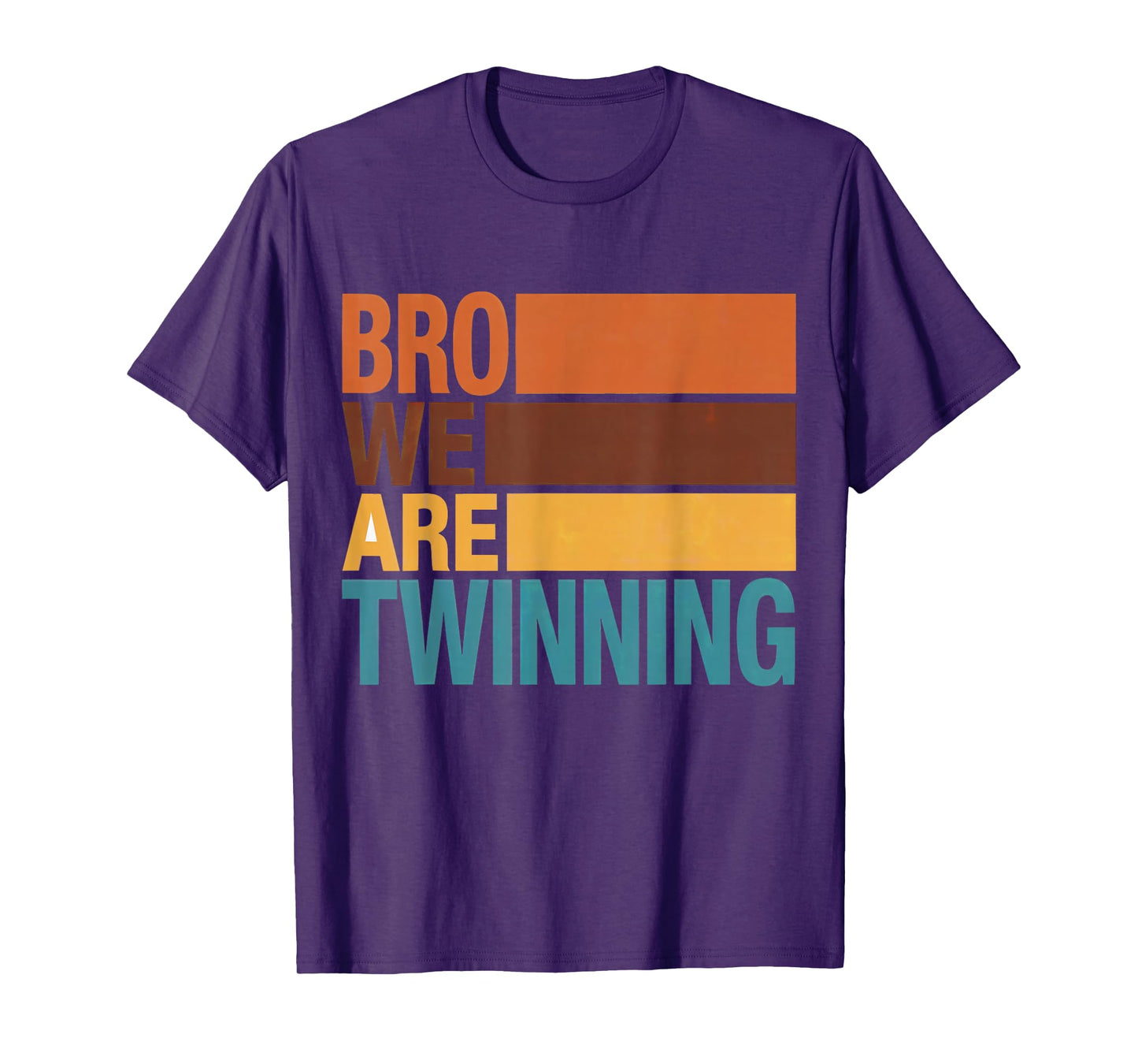 Bro We are Twinning Twin Day Spirit Week Funny Kids 70s boys T-Shirt