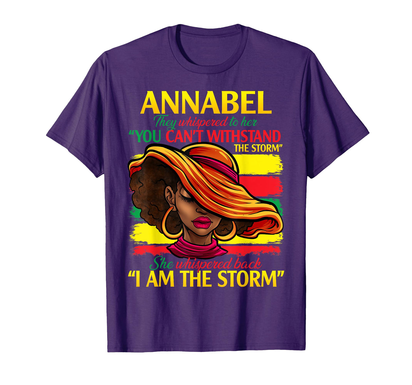 ANNABEL First Name Family Surname Black History Month T-Shirt