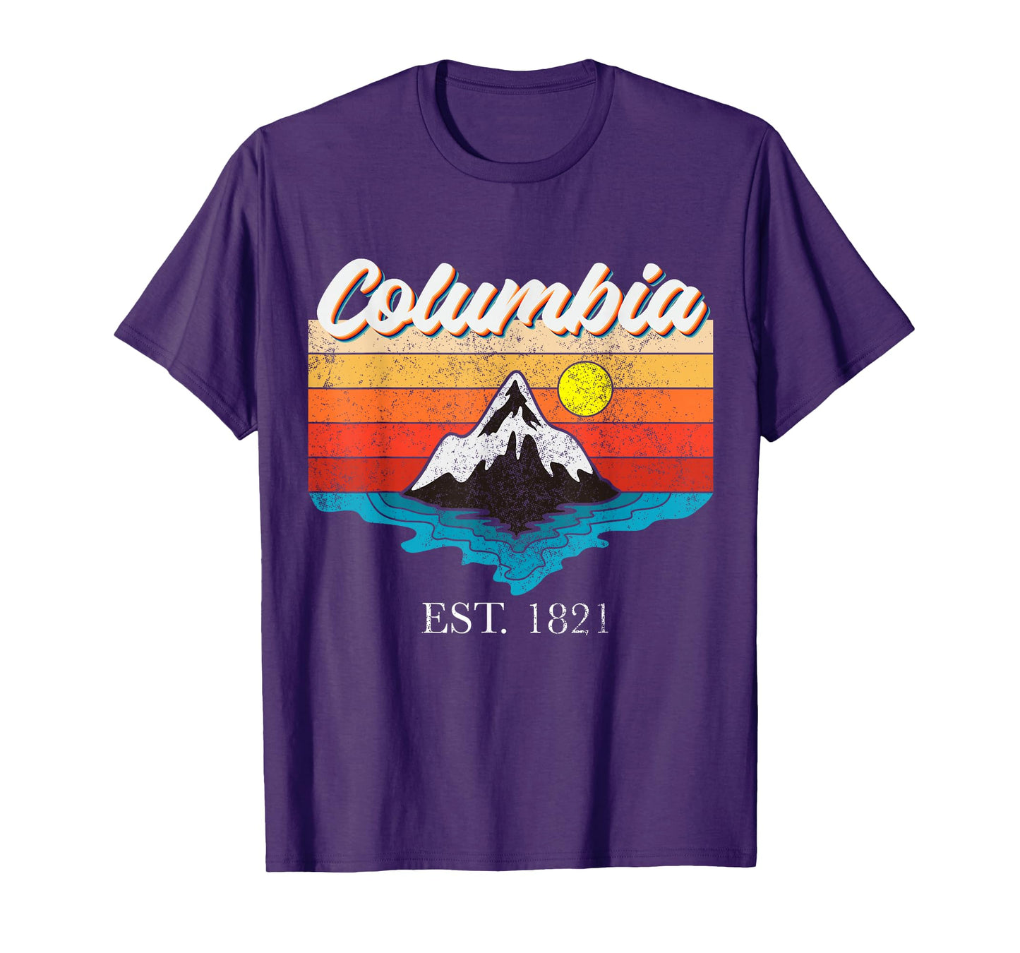 Columbia Home Town Vintage Sunset USA Vacation T-Shirt