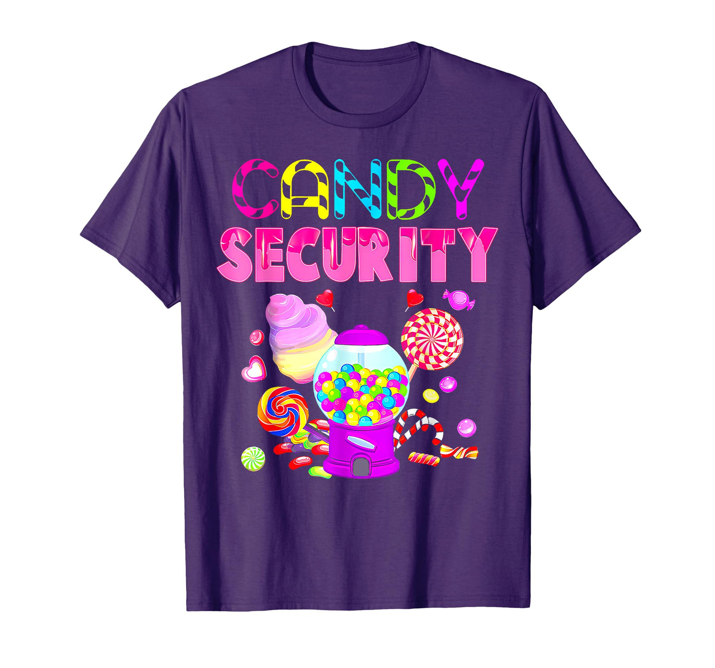Candy Land Costume Women Candy Crew Funny Candy Security T-Shirt