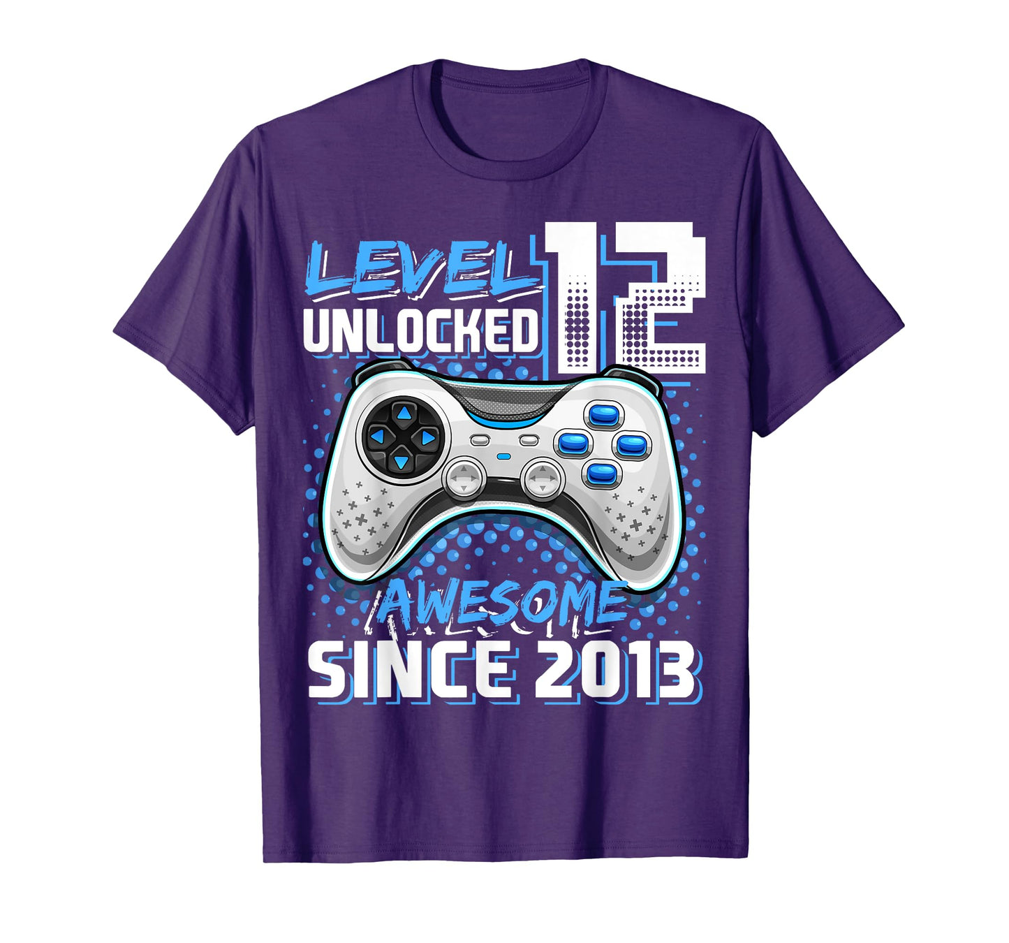 12th Birthday Boy Level 12 Gamer 12 Year Video Game Party T-Shirt