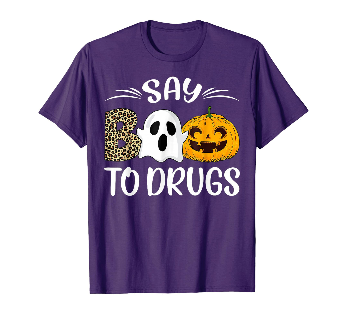 Say Boo To Drugs Red Ribbon Week Awareness Funny Halloween T-Shirt