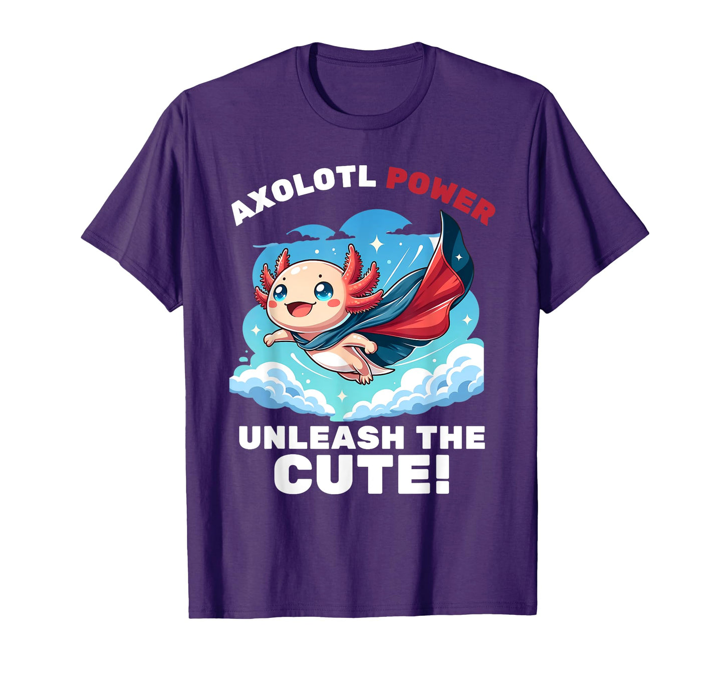 Funny axolotl superhero kids boys girls T-Shirt