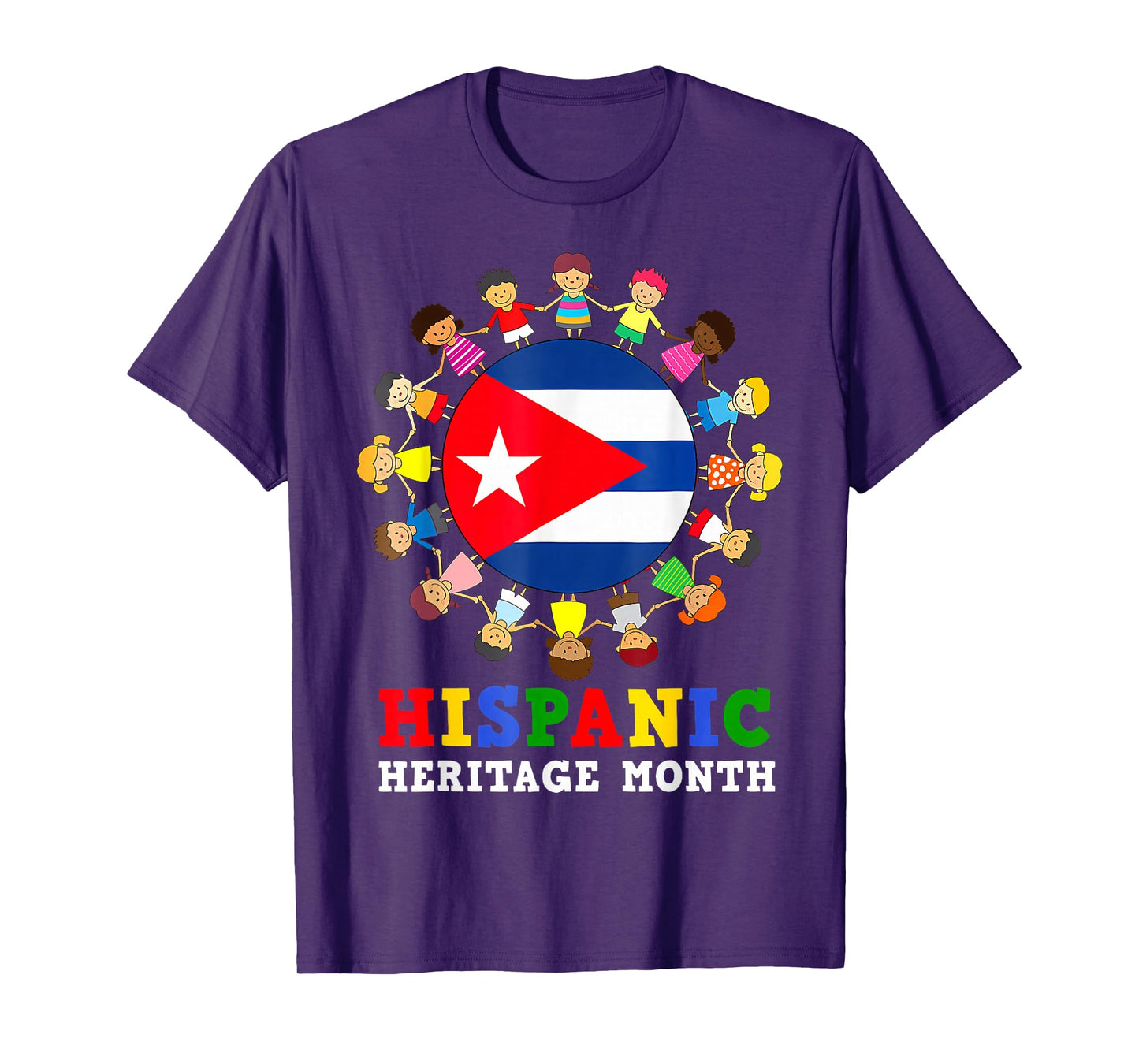Cuban Flag Hispanic Heritage Cuba Boy Girl Kids T-Shirt