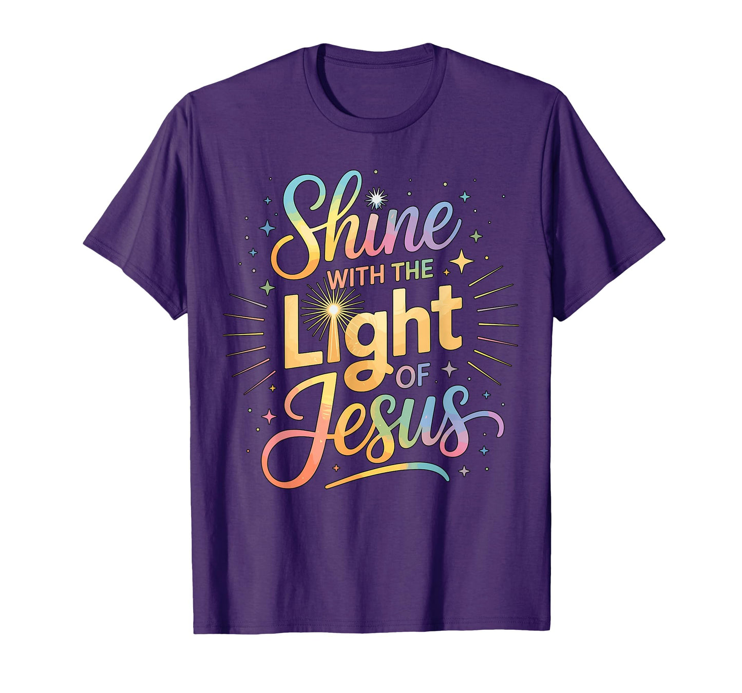 Shine The Light of Jesus Christian Faith T-Shirt