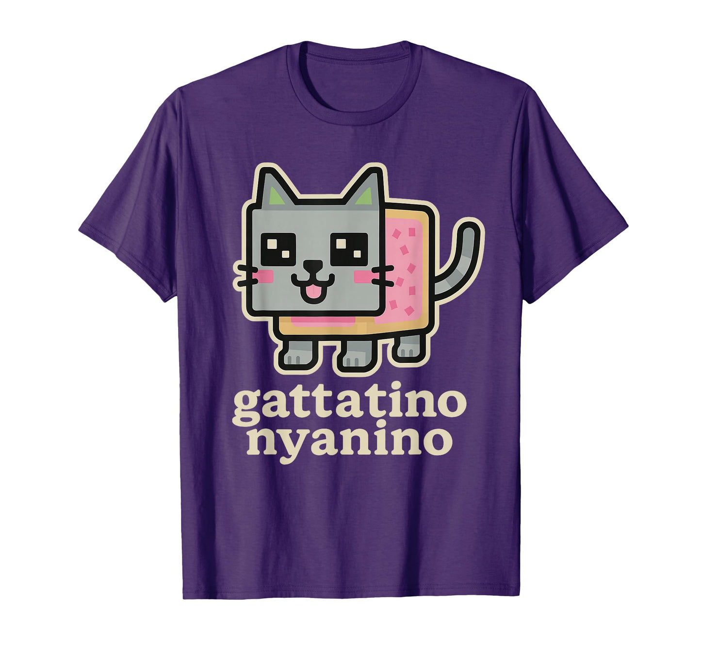 Gattatino Nyanino - Funny Cat Brainrot Gamer Teen Kids Meme T-Shirt