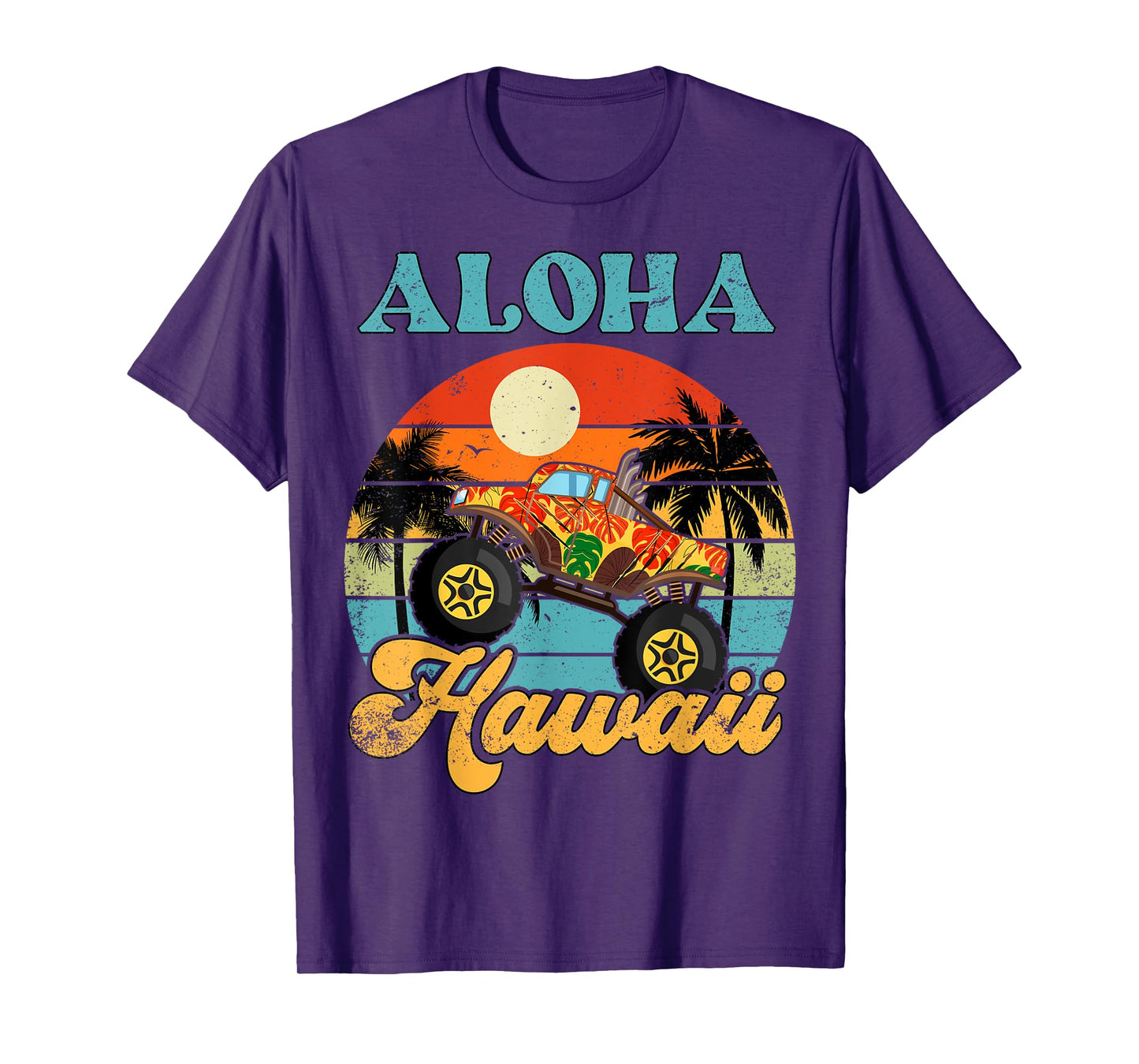 Boy Toddler Hawaiian-Shirt Aloha Hawaii Monster Truck Kids T-Shirt