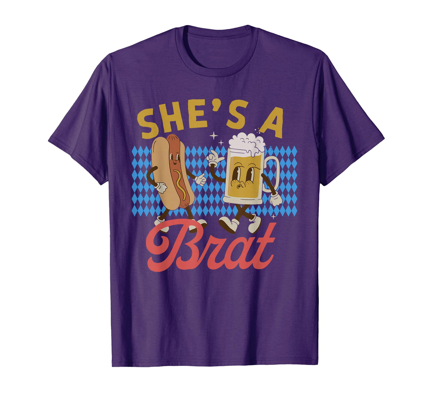 Funny Oktoberfes Hes the Wurst Shes a Brat Couples Matching T-Shirt