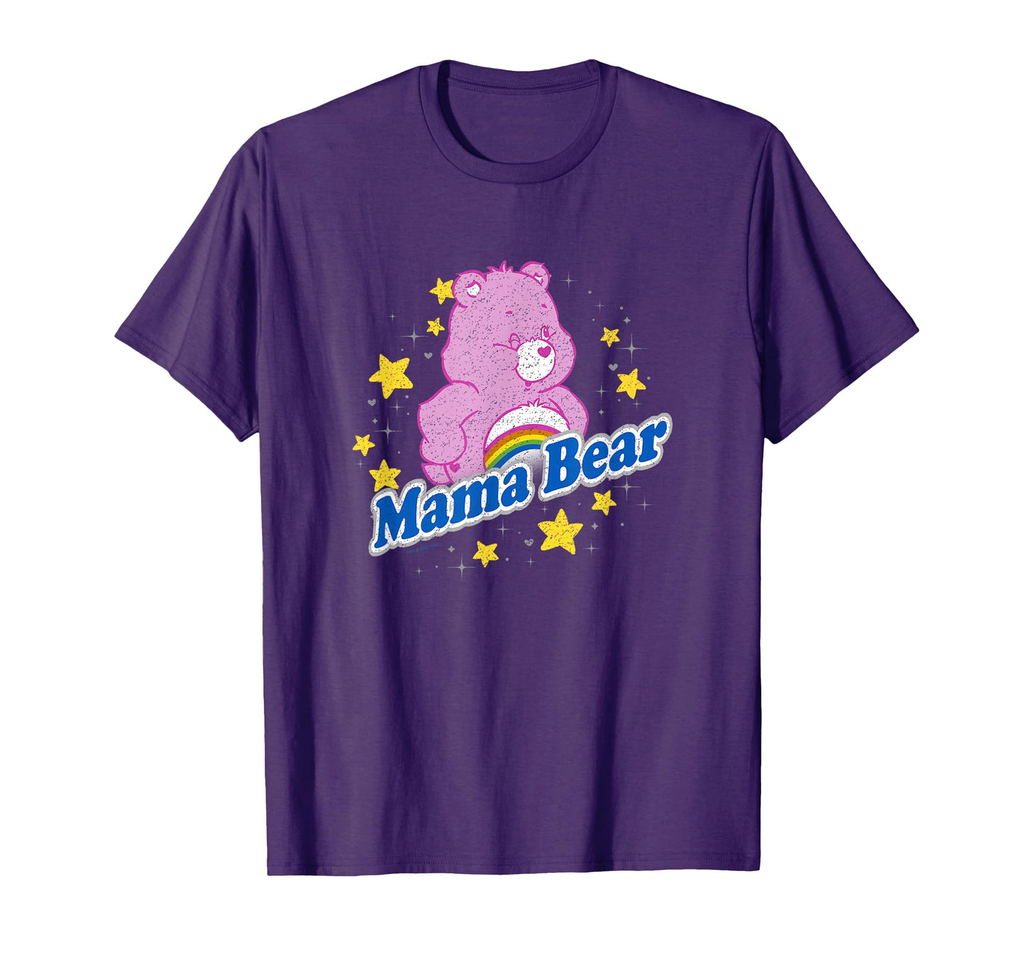 Care Bears Mama Bear Cheer Bear Rainbow Stars Vintage Logo T-Shirt