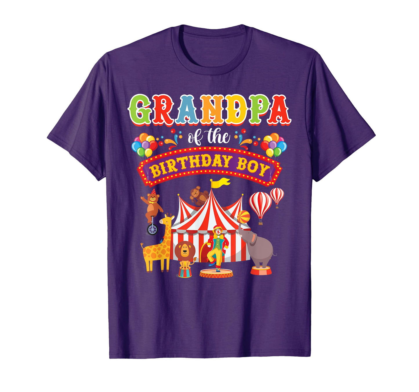 Grandpa Of The Birthday Boy Carnival Circus 1st Birthday T-Shirt