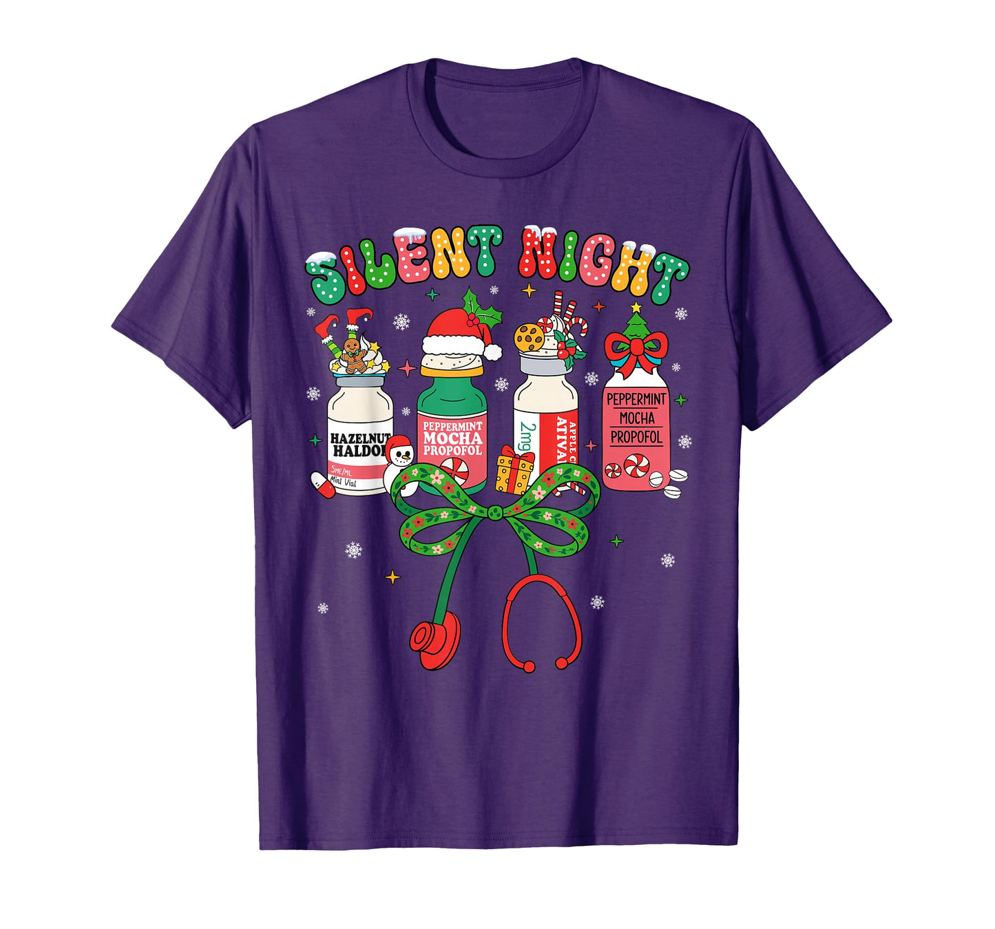 Funny Christmas Nurse Medical Christmas ICU nicu RN ER Nurse T-Shirt