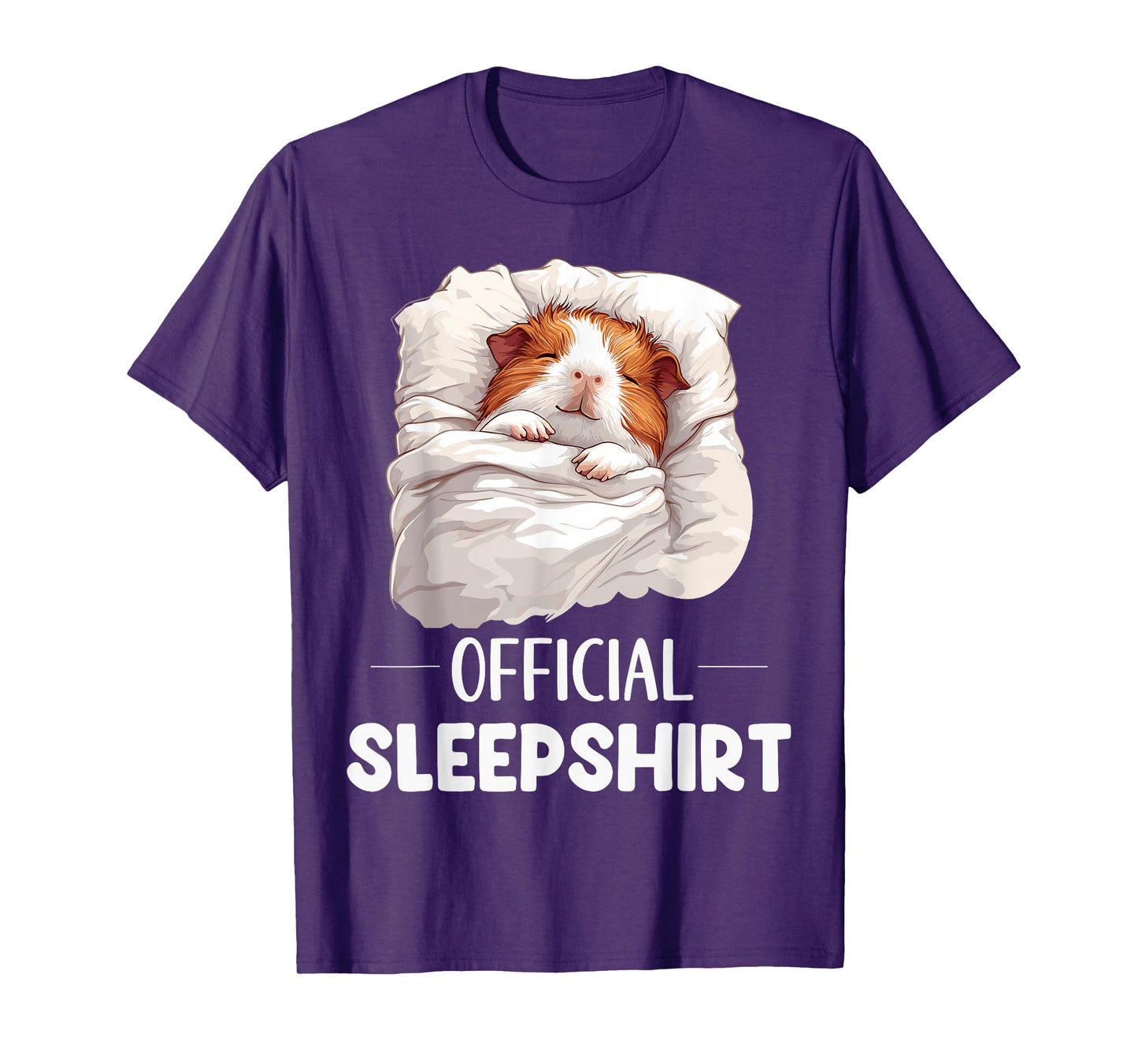 Official Sleepshirt Sleeping Guinea Pig Animal Lovers Pajama T-Shirt