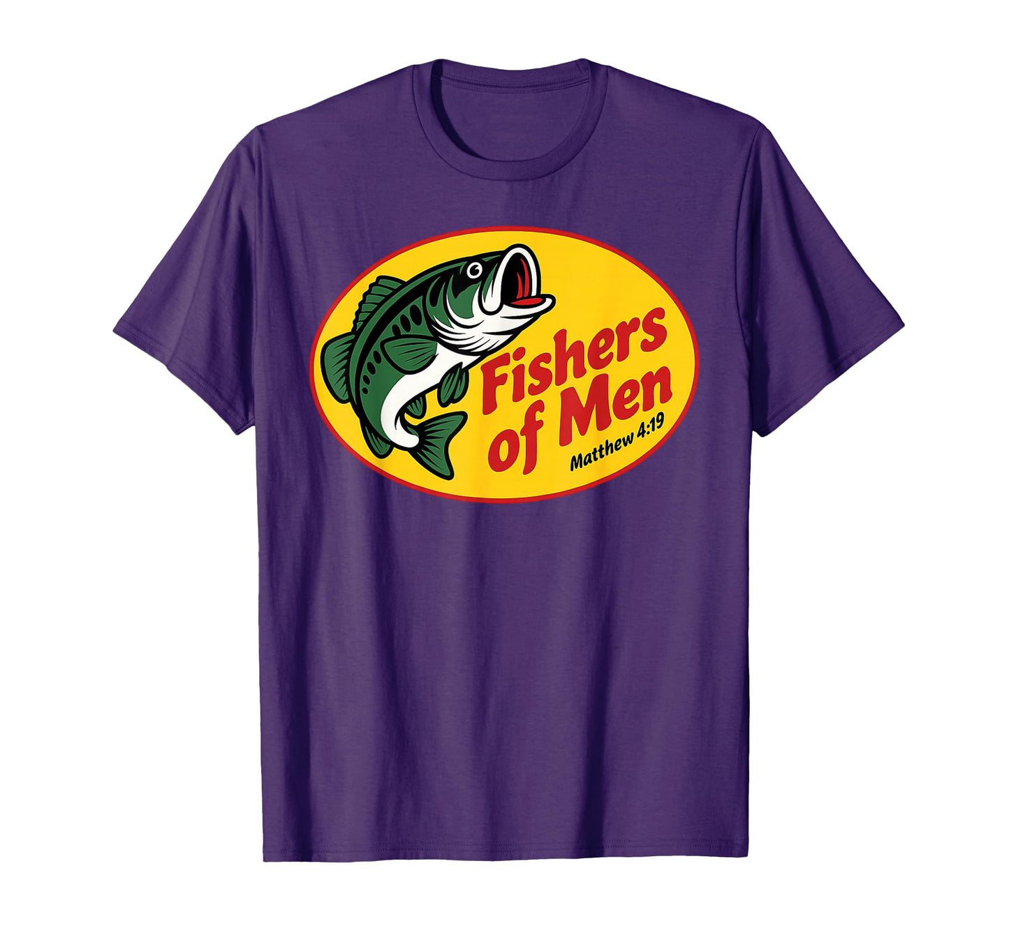Fishers of Men Matthew 4:19 Christian Fishing Bible Verse T-Shirt
