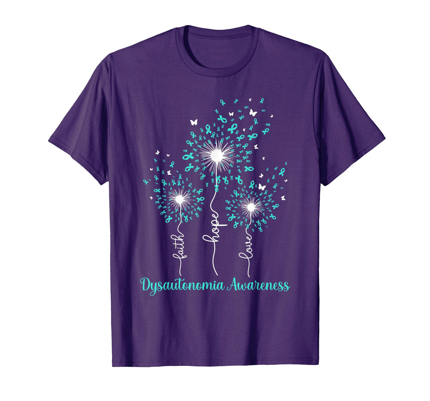 Dandelion Faith Hope Love Dysautonomia Awareness T-Shirt