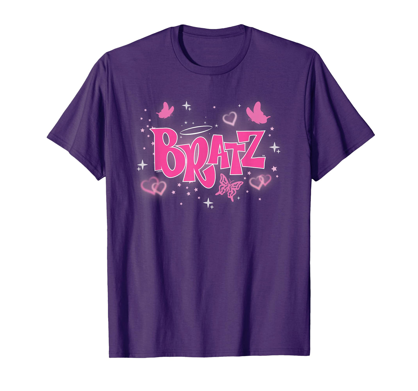Bratz - Pink Y2K Butterfly Logo with Hearts T-Shirt