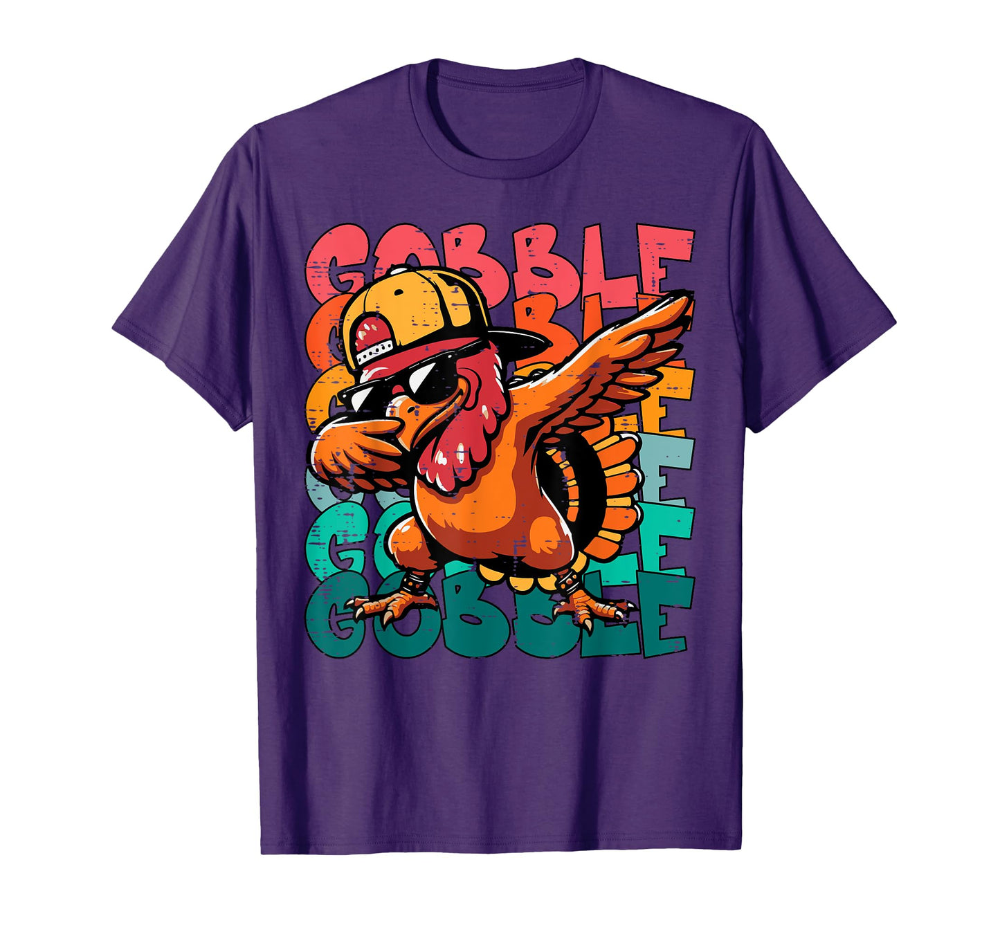 Thanksgiving Turkey Dab Gobble Funny Toddler Boys Kids Youth T-Shirt