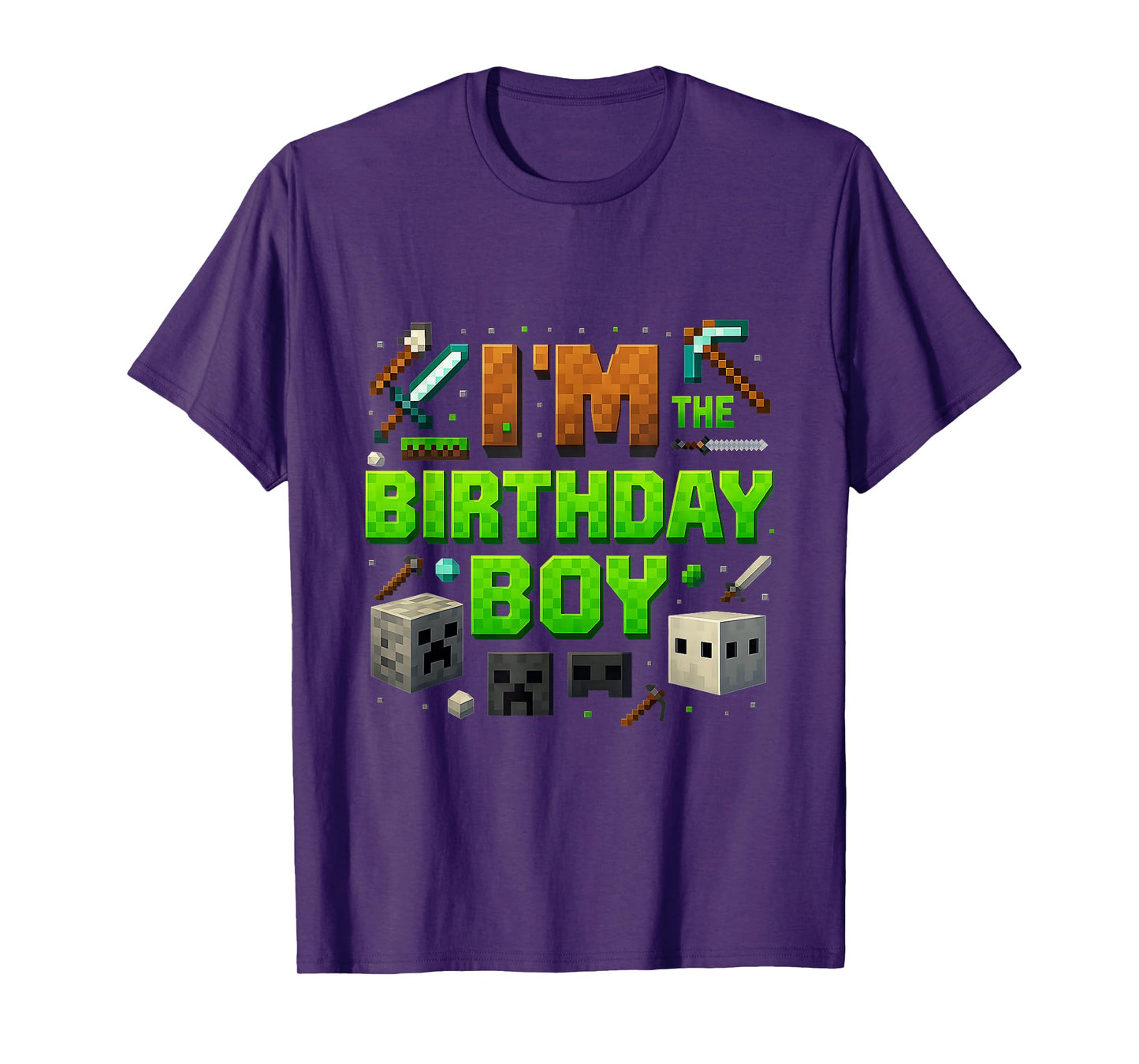 Party Video Gamer Pixel Number I'm The Birthday Boy Bday T-Shirt
