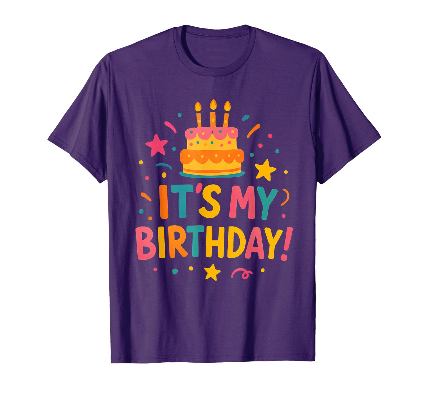 It’s My Birthday Cute Cake Design Fun Bday Party Celebration T-Shirt