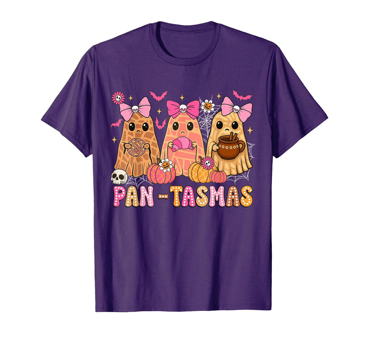 Funny Pantasmas Ghost Pan Dulce Halloween Mexican Conchas T-Shirt