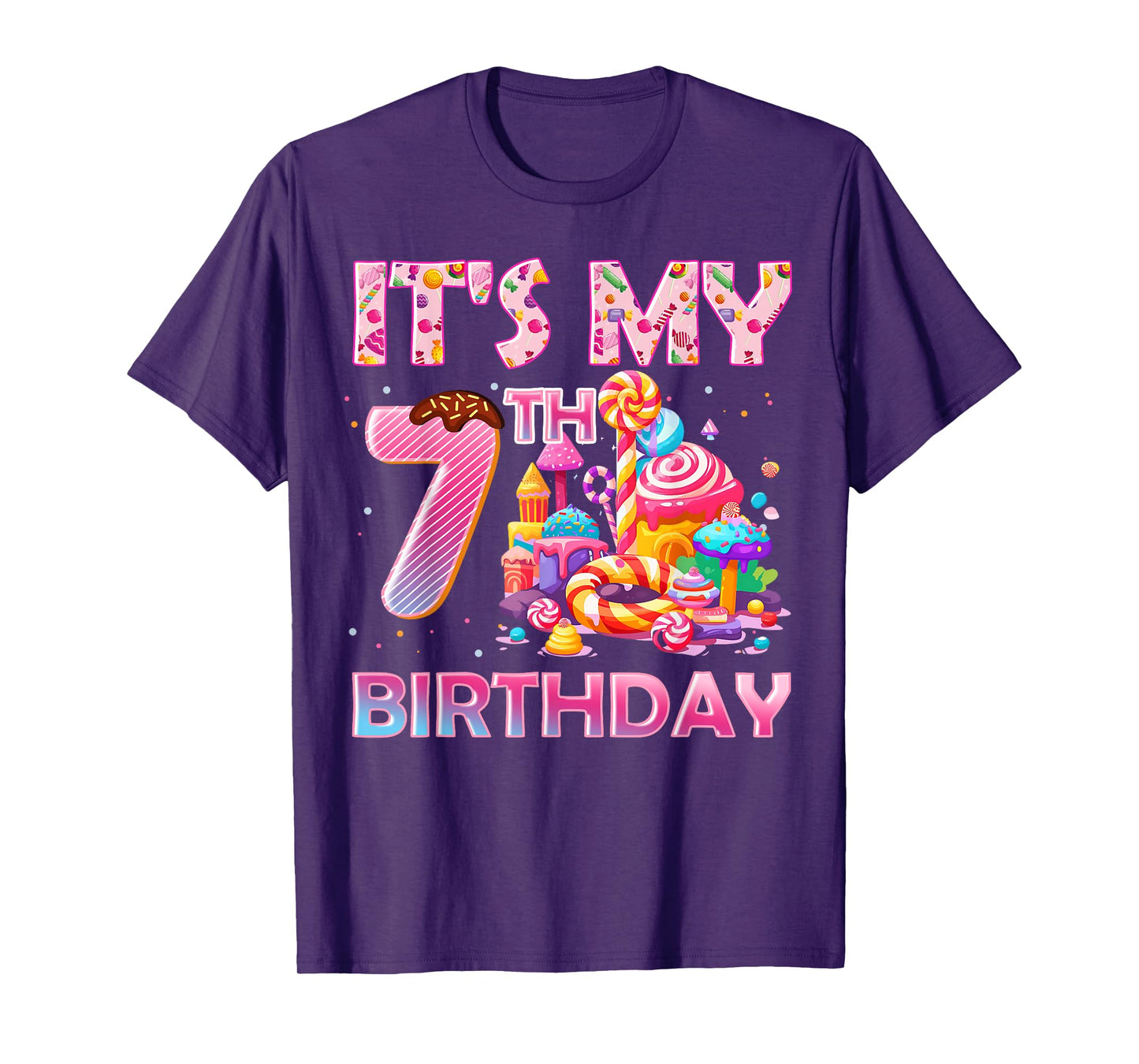 It’s My 7th Birthday Sweet Candy 7 Years Old T-Shirt