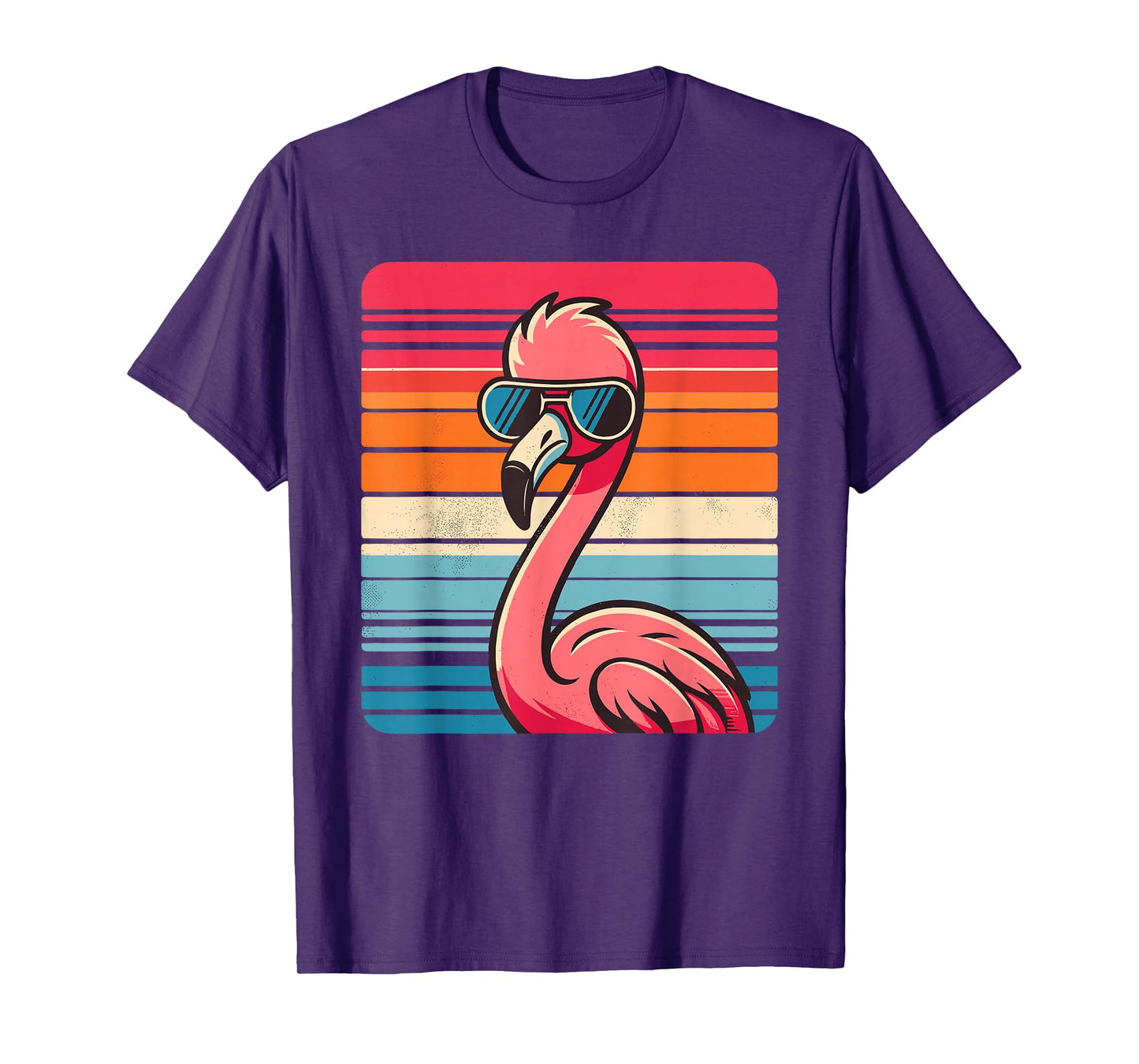 Cool Retro Flamingo in Sunglasses 70s 80s 90s Funny Flamingo T-Shirt