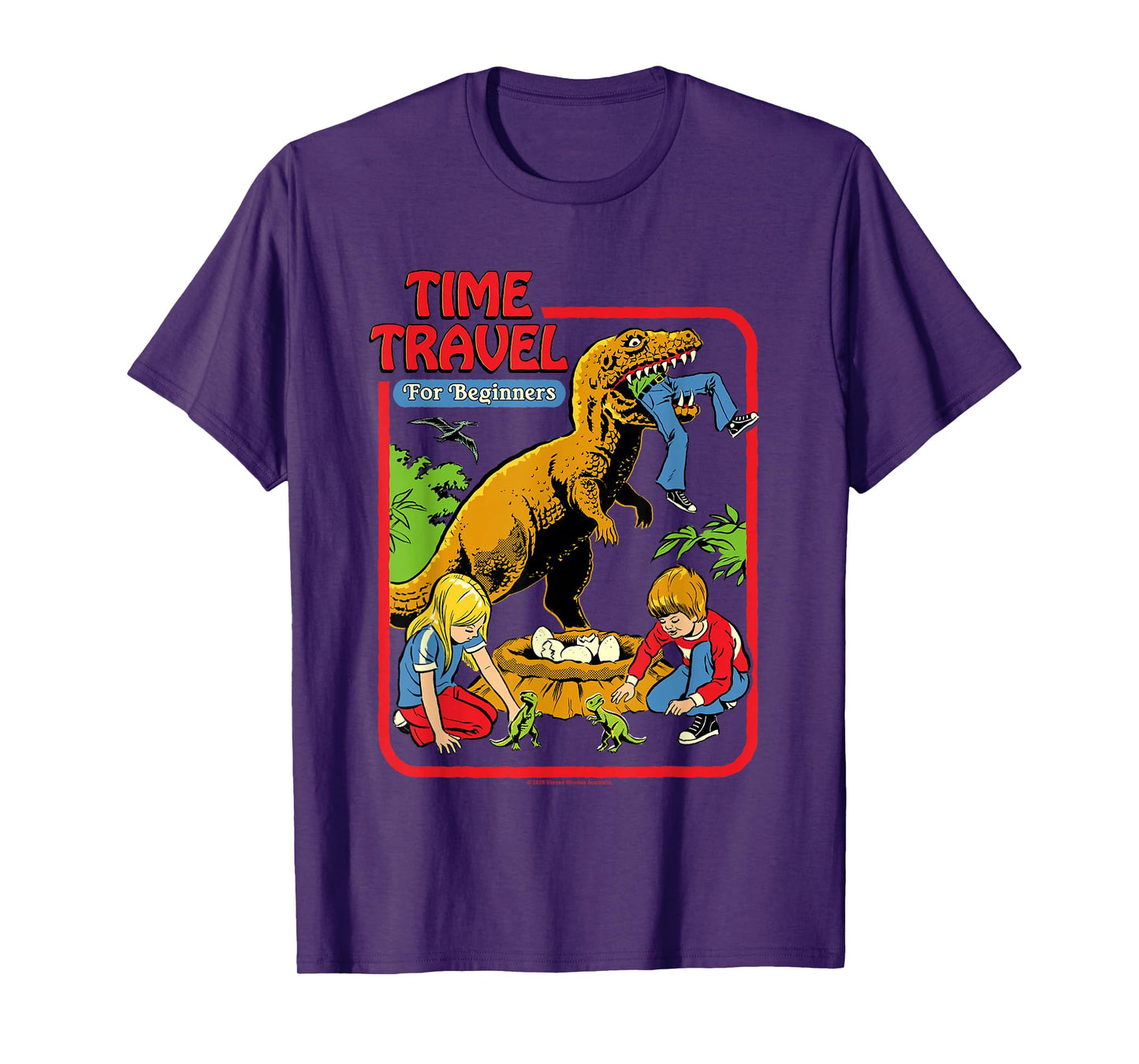 Time Travel Jurassic Sarcastic Retro Funny Adult Humor T-Shirt