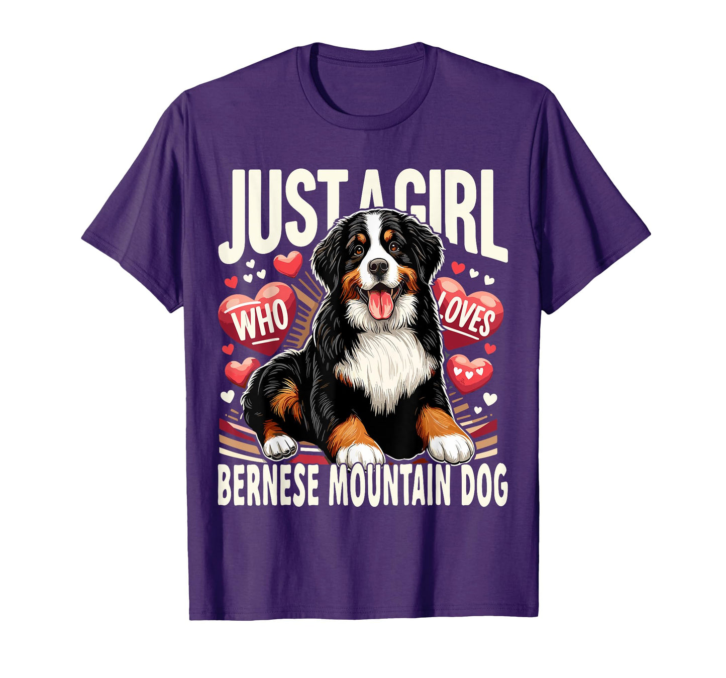 Just a Girl Who Loves Bernese Mountain Berner Dog T-Shirt