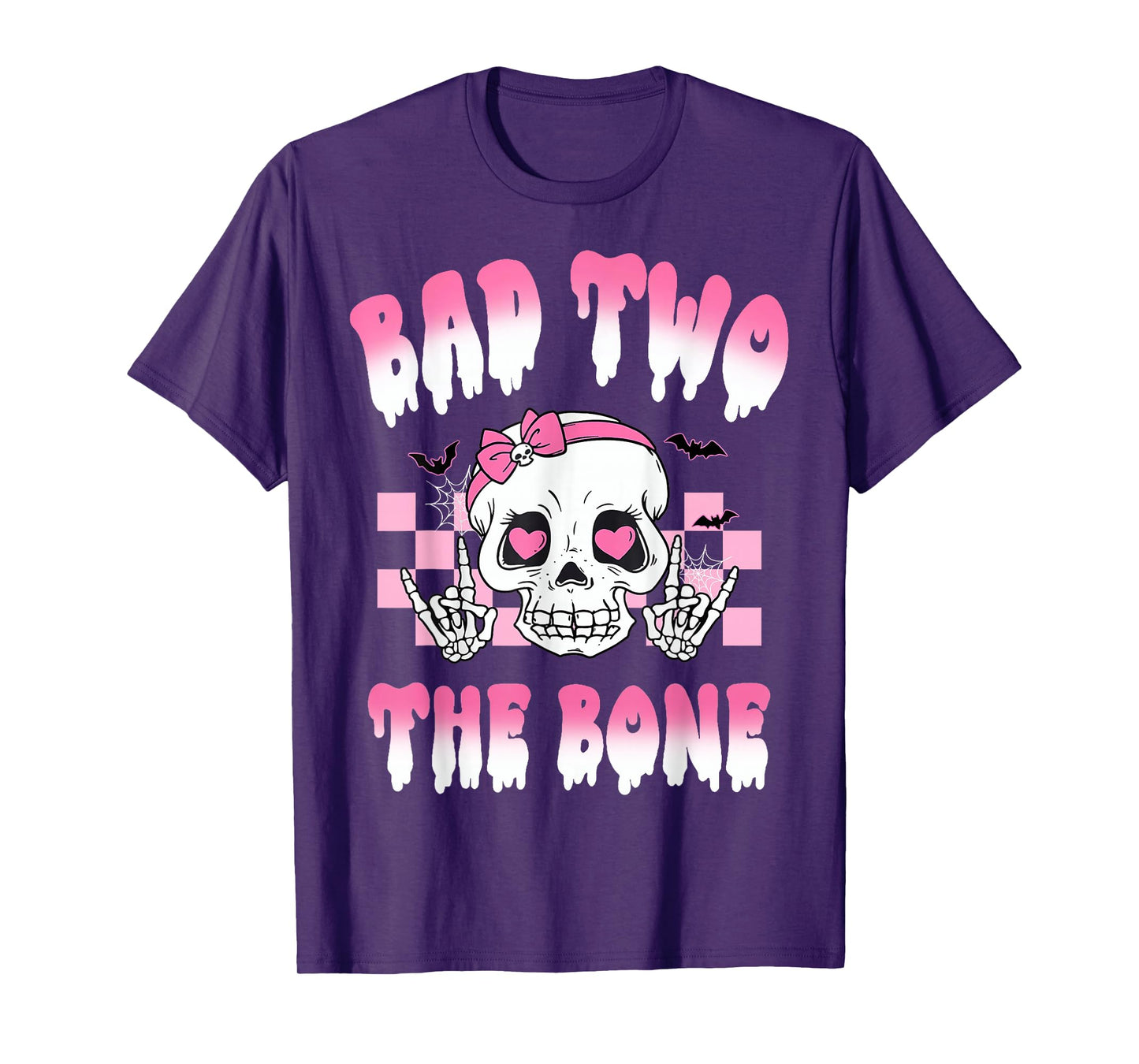 Bad Two The Bone Party Decorations 2 Years Old Birthday Kids T-Shirt