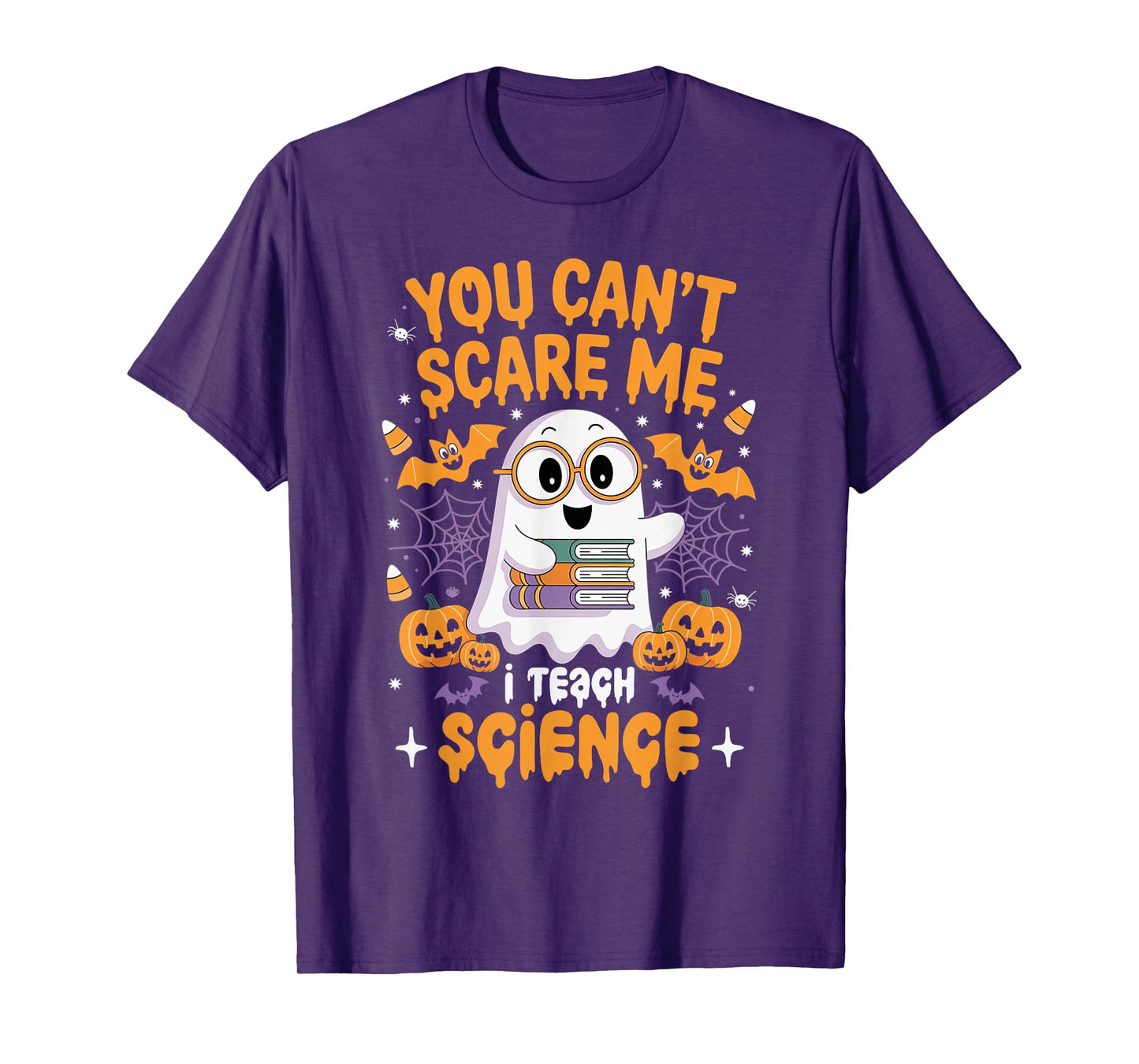 You Can't Scare Me I Teach Science Retro Teacher Halloween T-Shirt