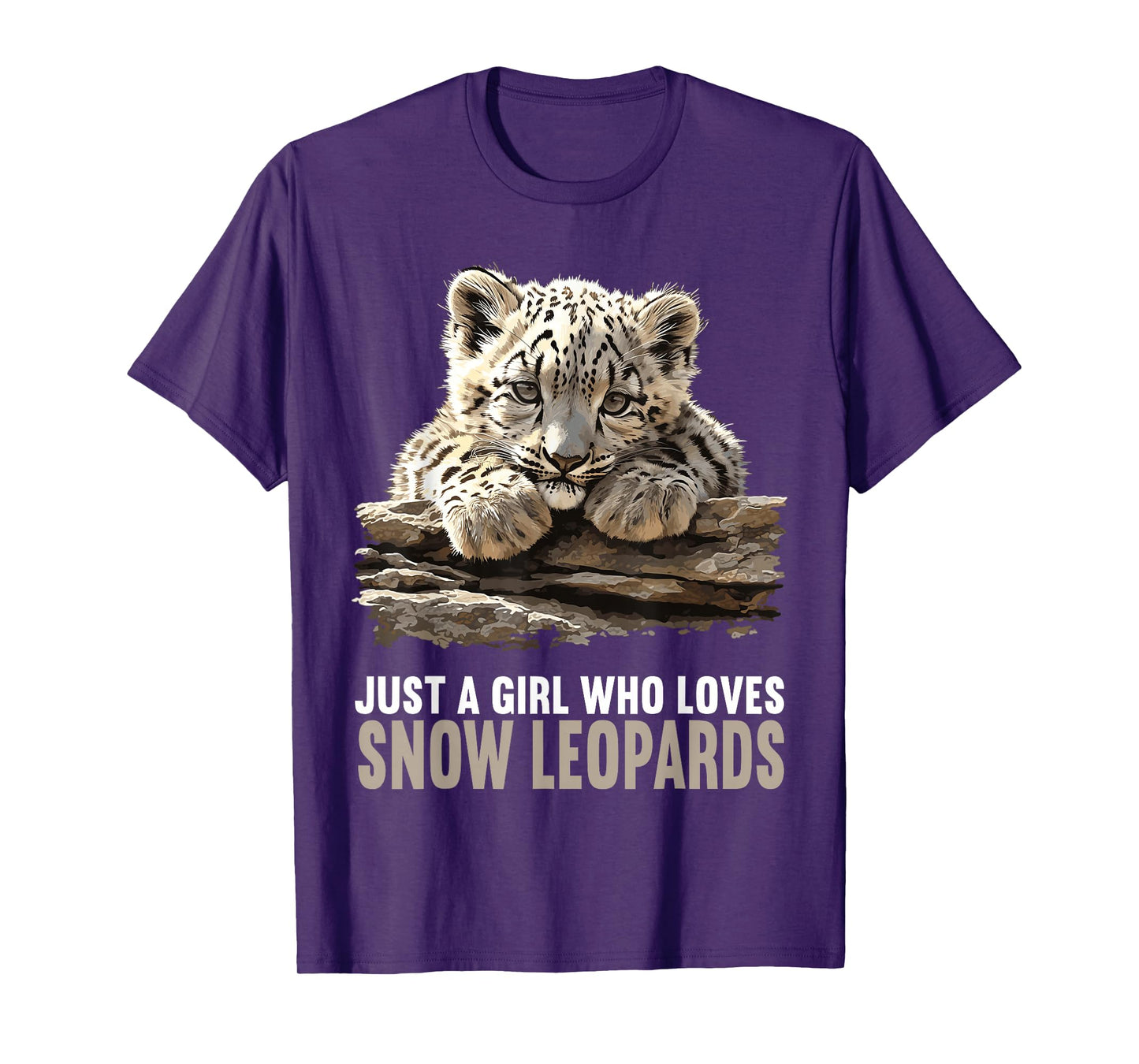 Just a Girl who loves Snow Leopards Lovers Snow Leopard T-Shirt