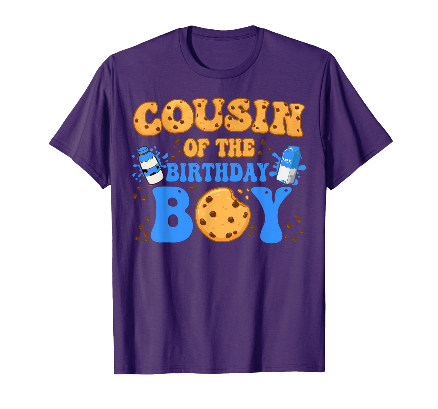 Cousin Of The Birthday Boy Milk and Cookies Lover T-Shirt