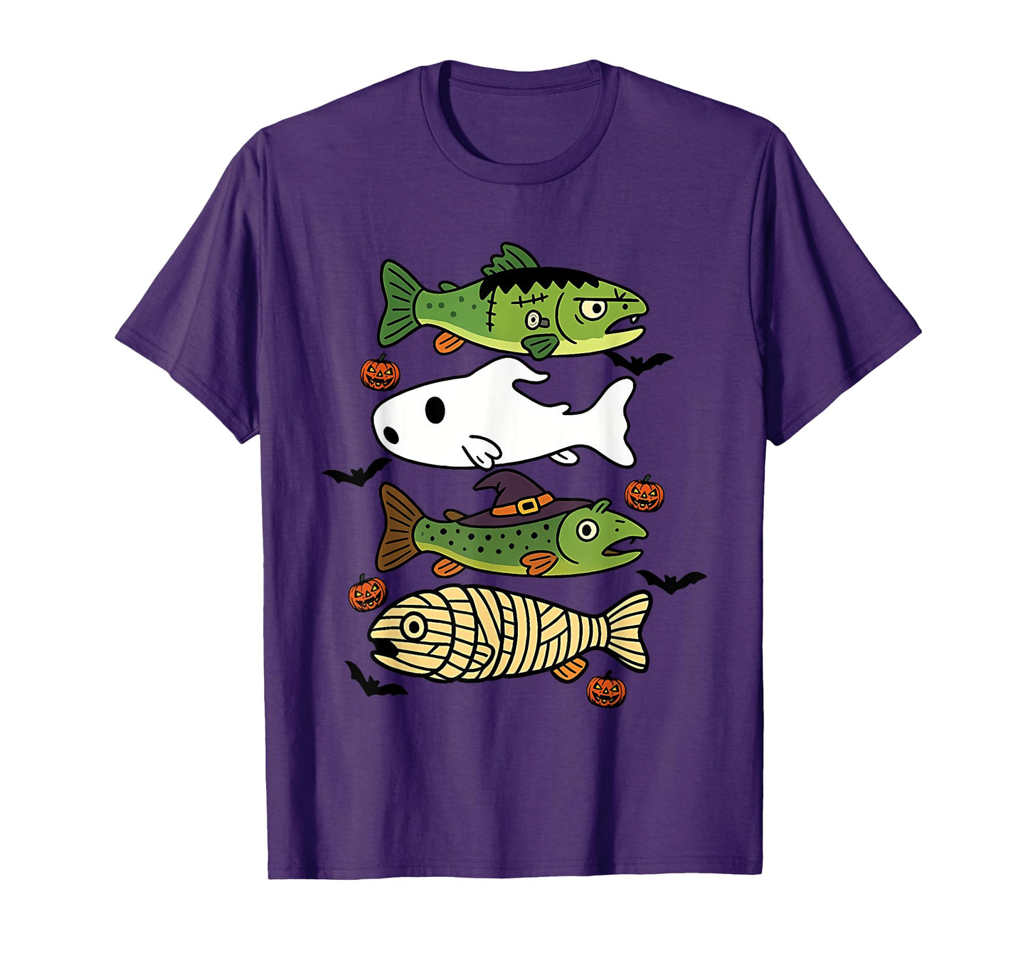 I'd Rather Be Fishing Funny Fishing Halloween Spooky Vibes T-Shirt
