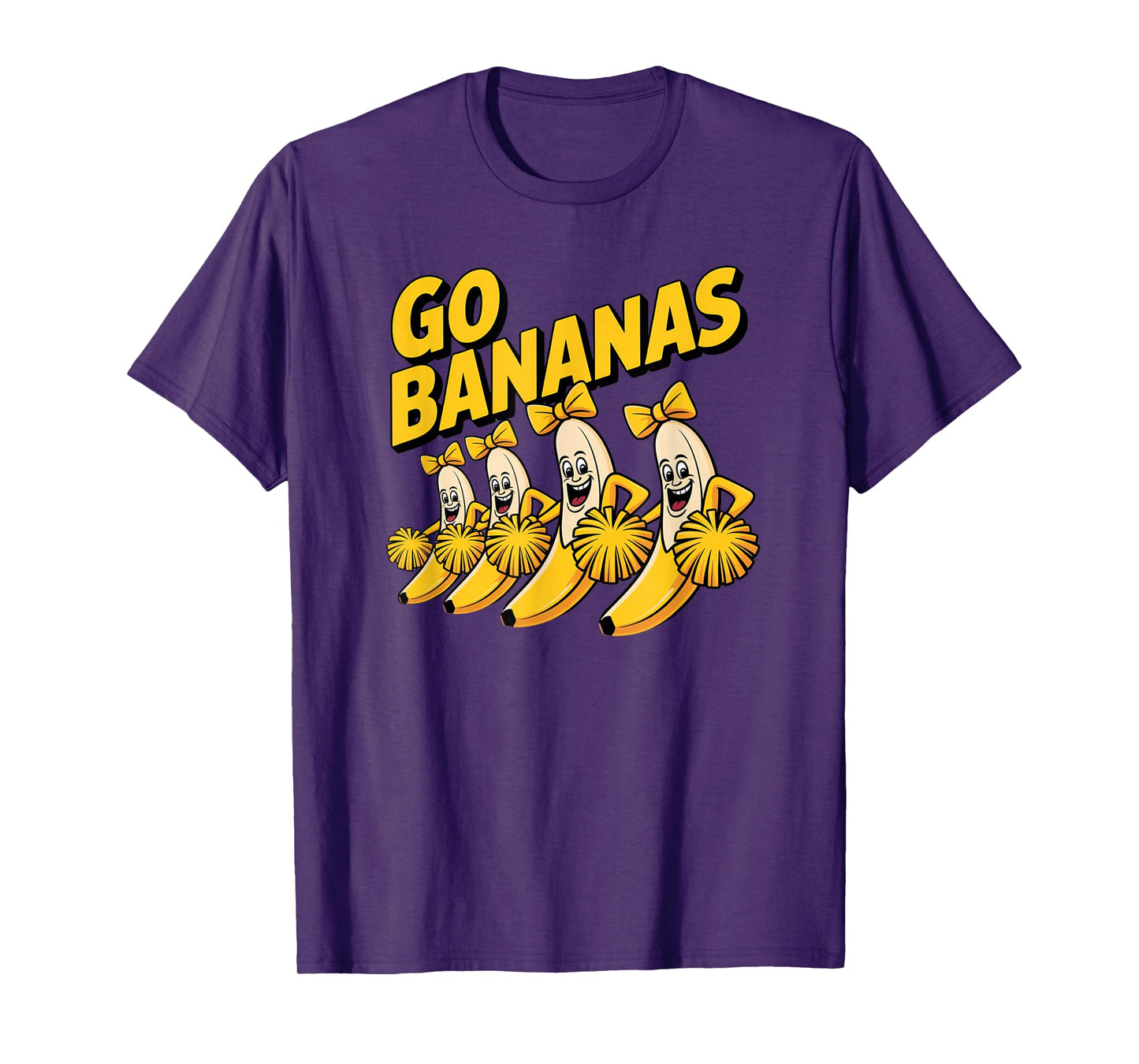 Go Bananas Cheer Squad Funny Fruit Humor Rally T-Shirt