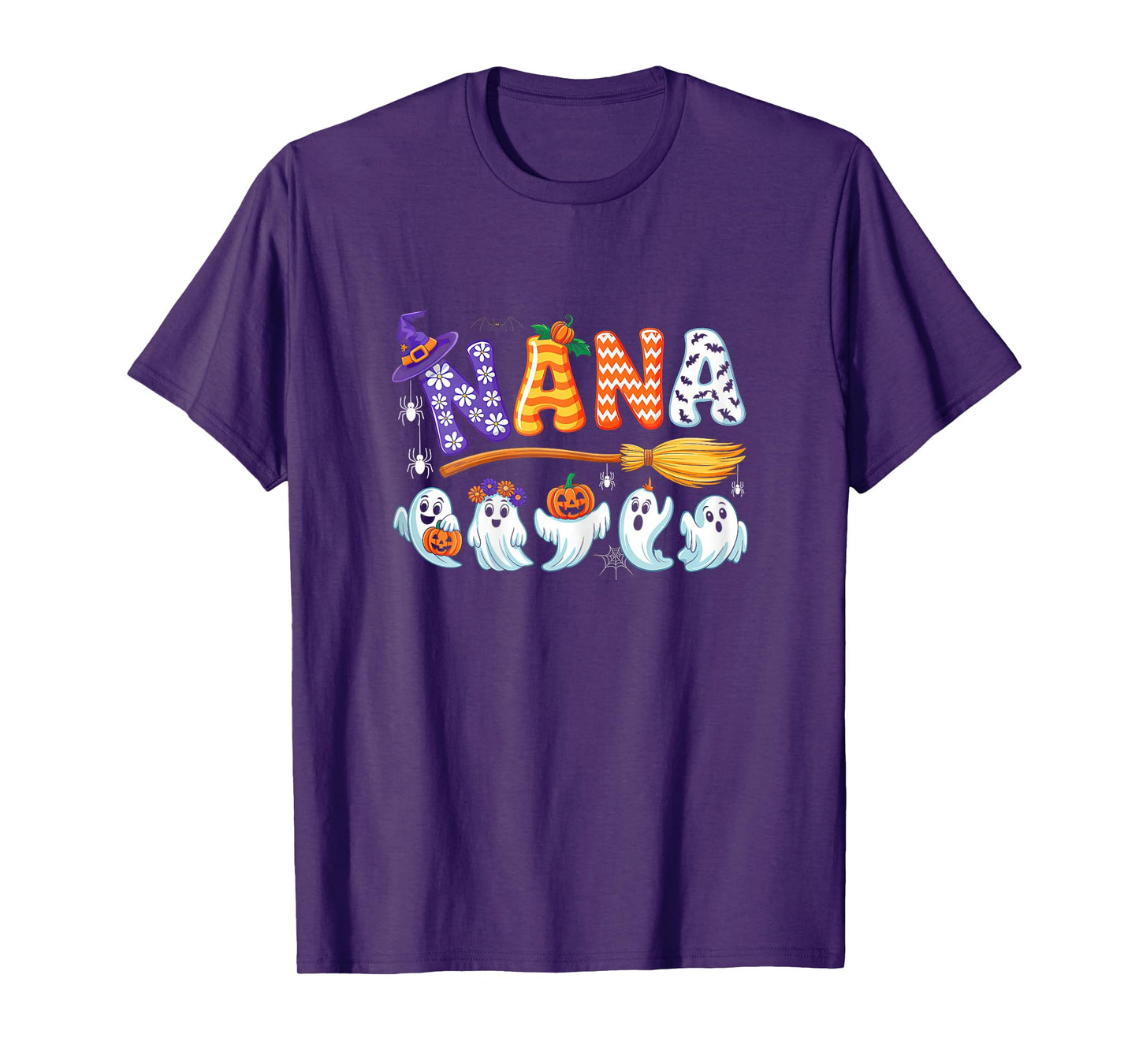 Nana Halloween Boo Ghost Horror Costume Funny Party T-Shirt