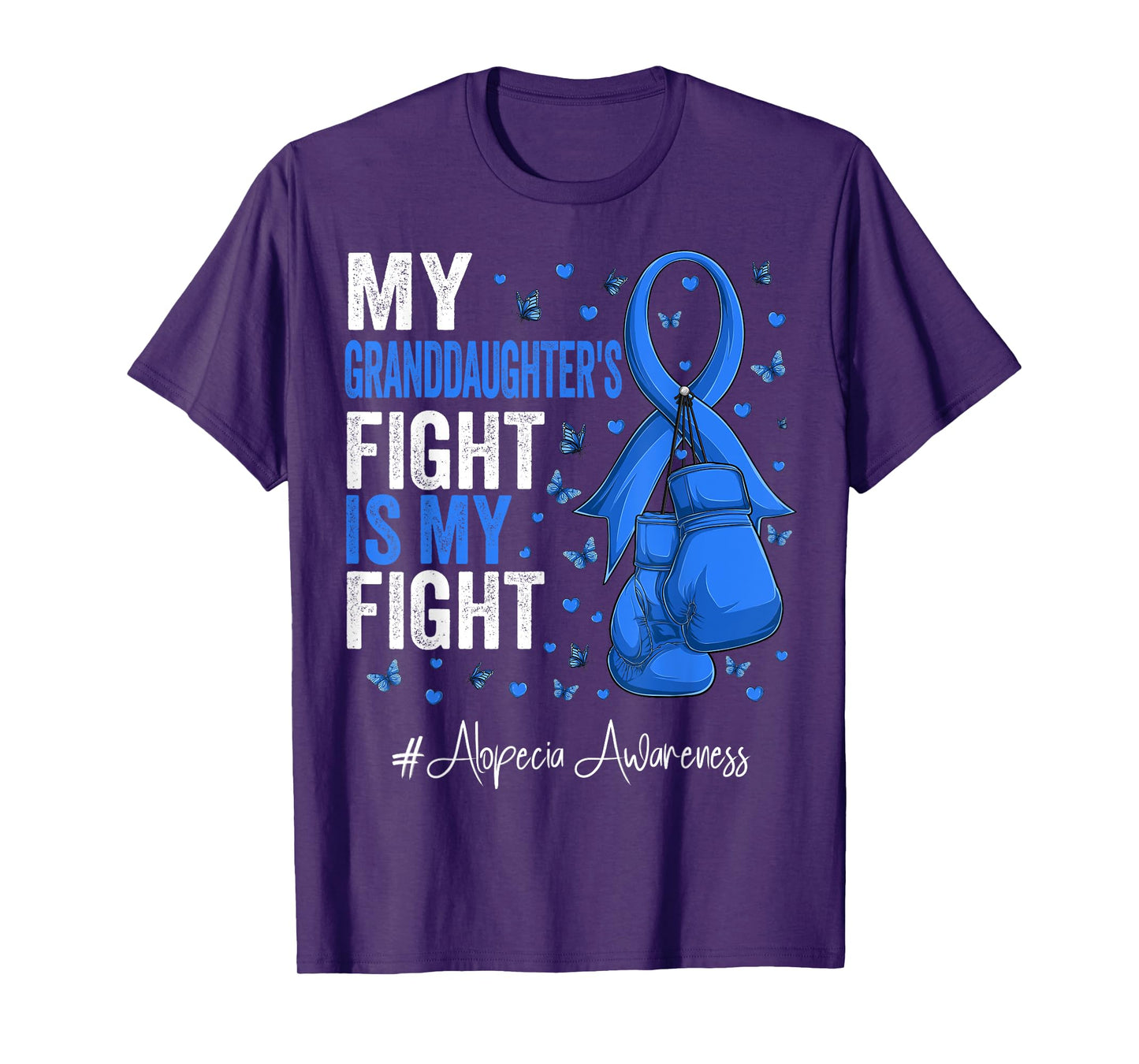 Blue Ribbon Granddaughter Alopecia Awareness T-Shirt