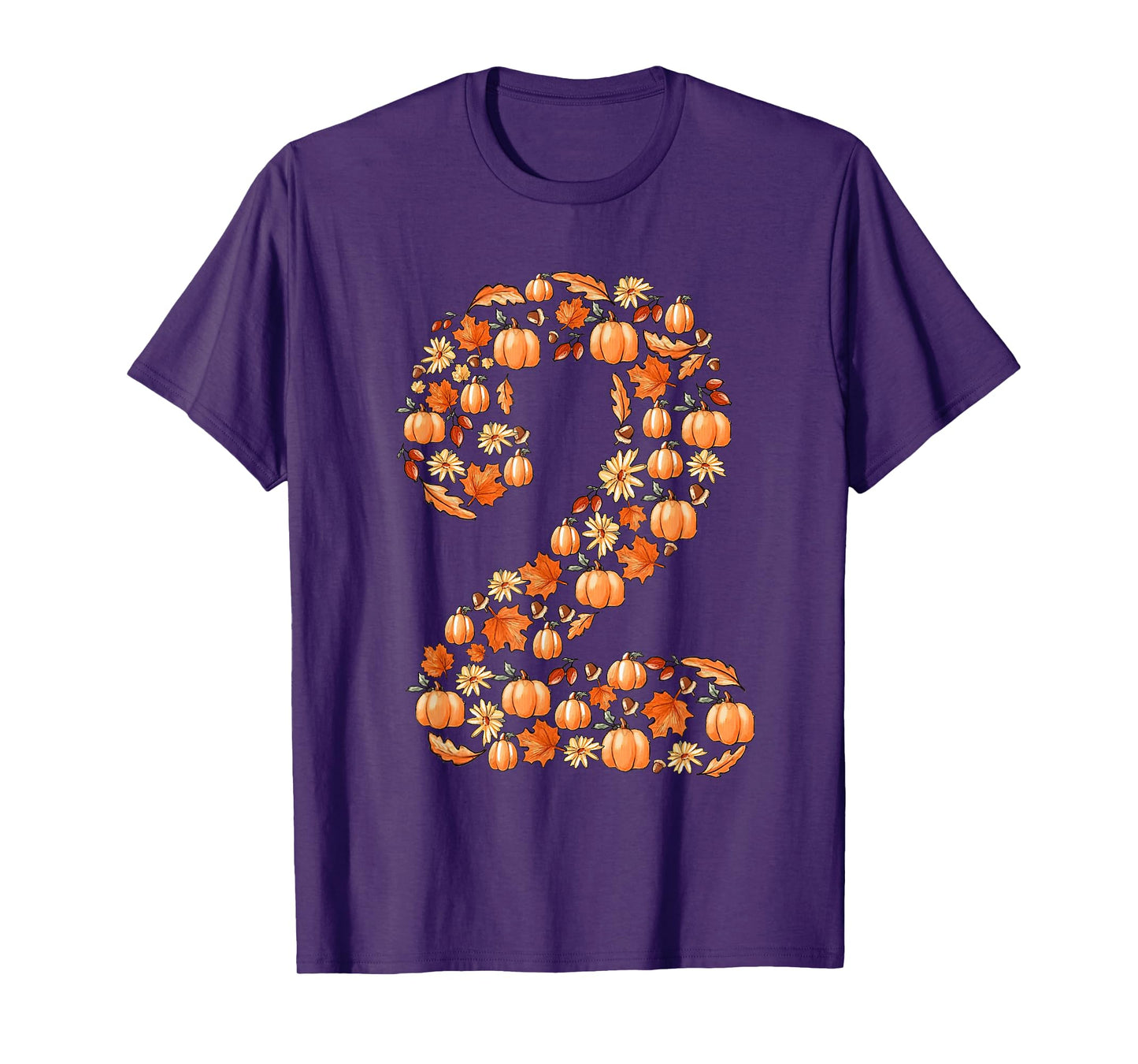 It's My 2nd Birthday Pumpkin Fall Leaves Autumn 2 Year Old T-Shirt